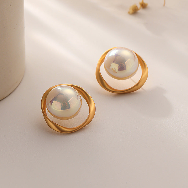 Stylish Irregular Pearl Earrings Stud | DMS189 | Elegant Fashion Jewelry for Women, Perfect for Weddings, Parties & Daily Wear