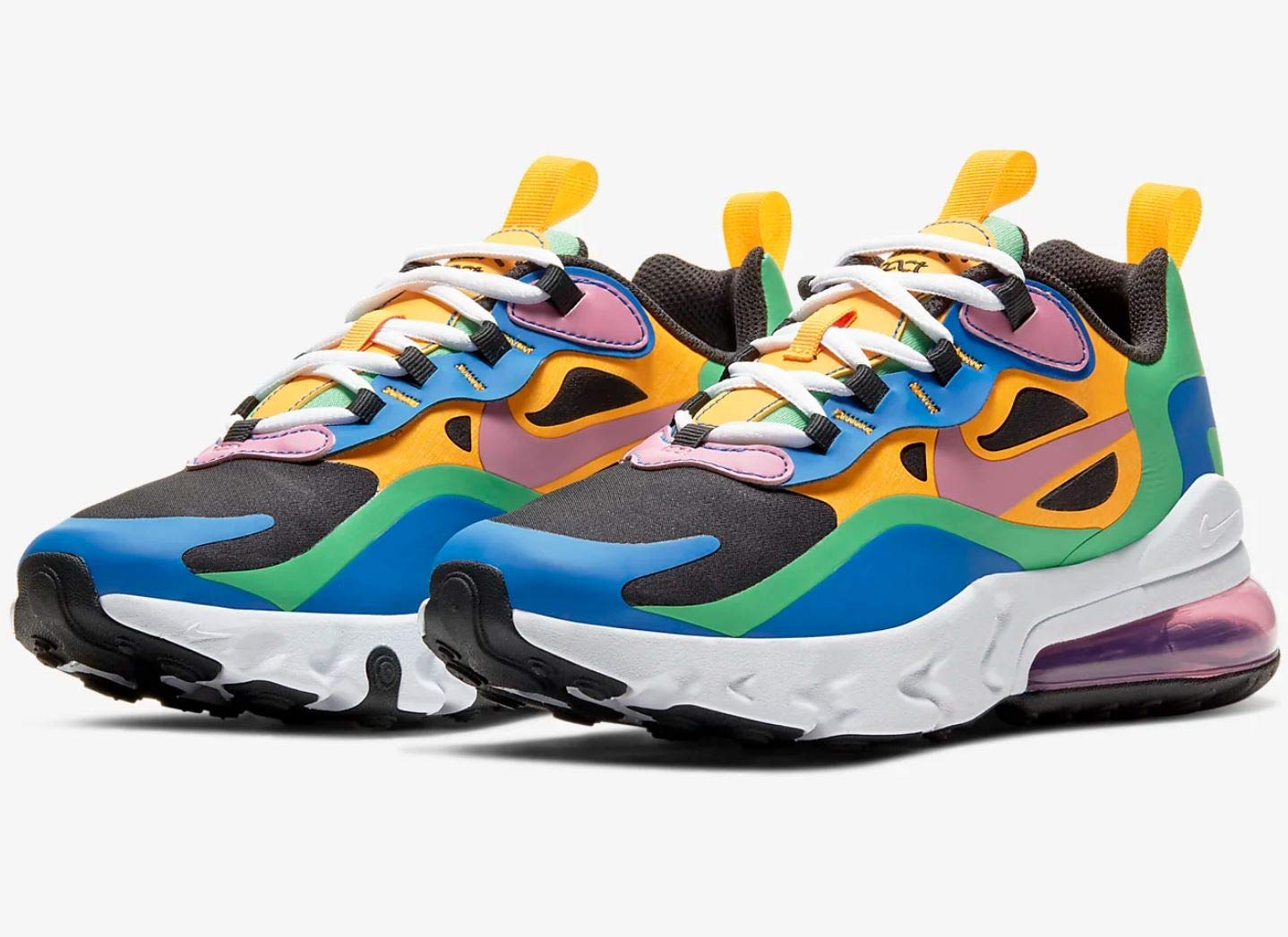 Nike Air Max 270 React GS Big Kids Running Shoes - Size 6.5 | Lightweight & Comfortable for School, Sports & Daily Wear (Style: CU4668-001)