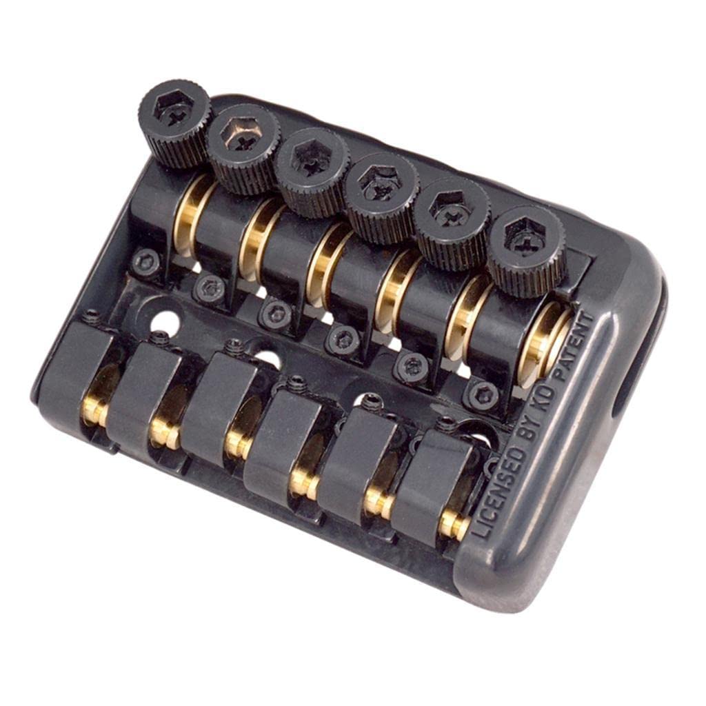 DYNWAVE 6-Piece Electric Guitar Saddle Fixed Bridge Tailpiece Set - Perfect for Bridge Replacement & Guitar Repair