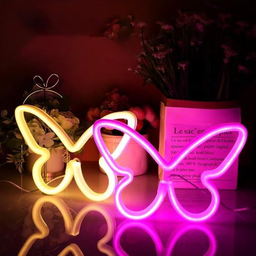 Butterfly-2pcs-pink+warm