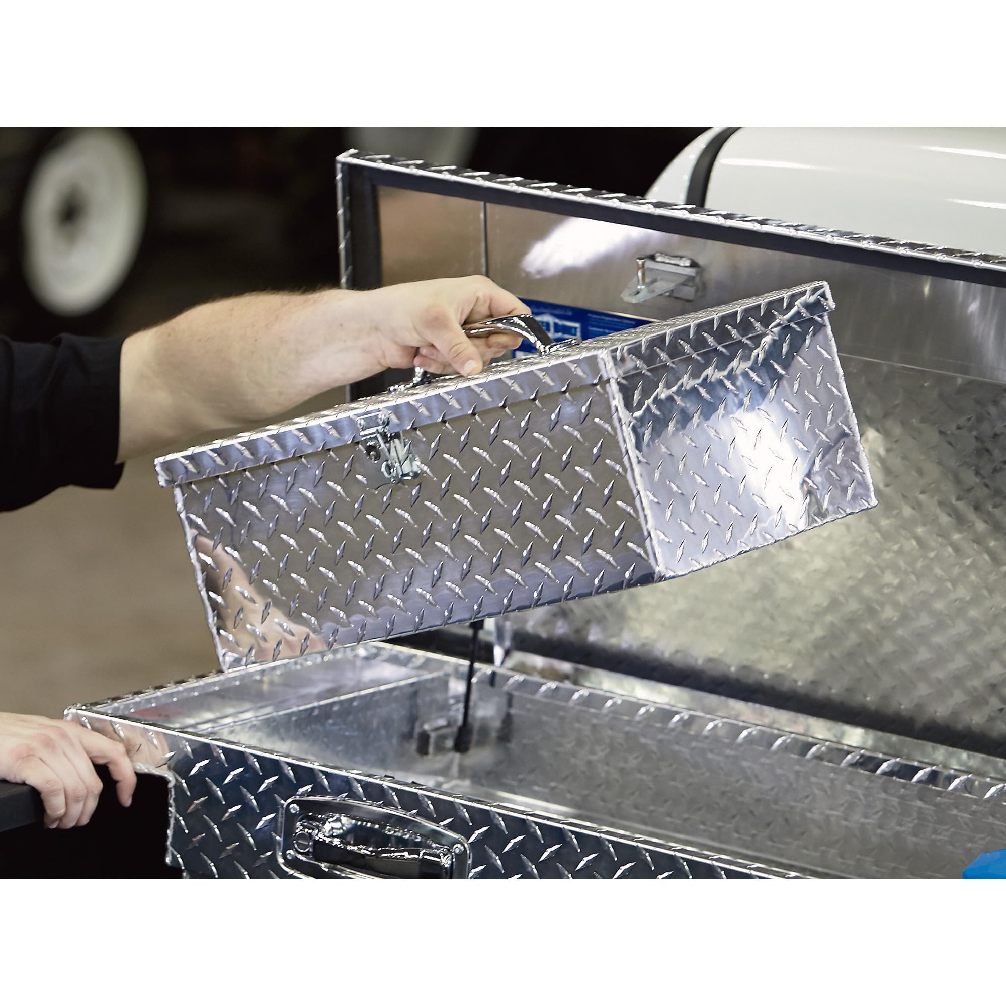 Northern Tool + Equipment Heavy Duty Aluminum Tool Tote Box - 30 x 12 x 12 Inches - Durable Storage for Tools, Equipment & DIY Supplies - Perfect for Job Sites, Workshops & Home Organization