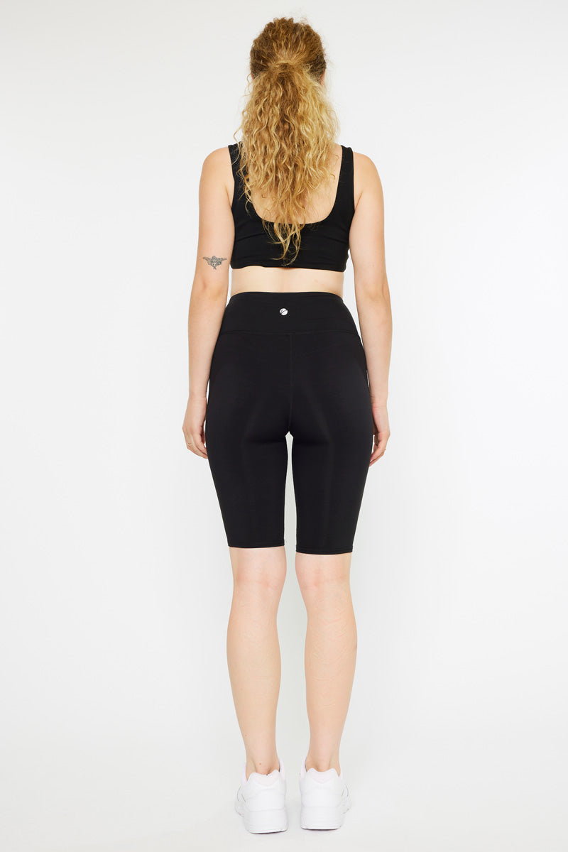 Neptune Mid Rise Active Shorts for Women - High Waist Yoga Running Workout Shorts with Pockets - Perfect for Gym, Jogging, and Lounge Wear