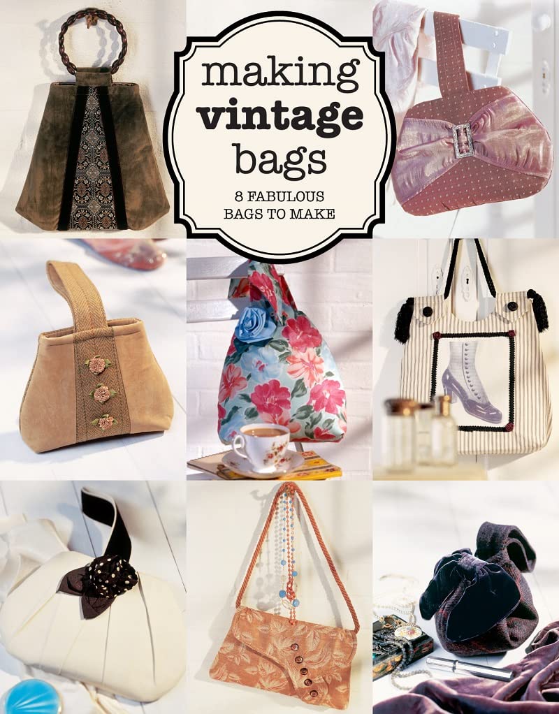Vintage Handbag Sewing Patterns - DIY 8 Fabulous Retro Purse Making Kits for Women | Perfect for Crafting, Gift Giving & Fashion Accessories
