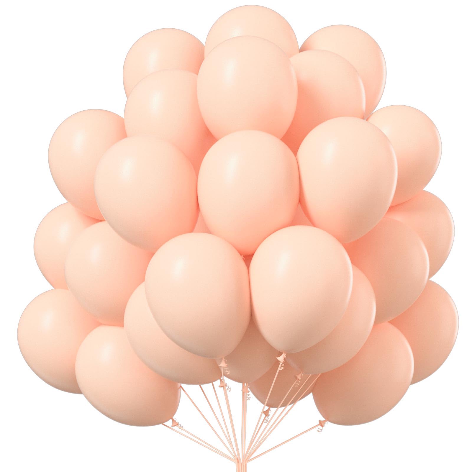 50 Pack Pastel Orange Balloons 12 Inch - Peach Balloons for Balloon Garland, Arch, Party Decorations, Birthday, Baby Shower, Wedding, Graduation - Perfect for Indoor/Outdoor Events & DIY Decor