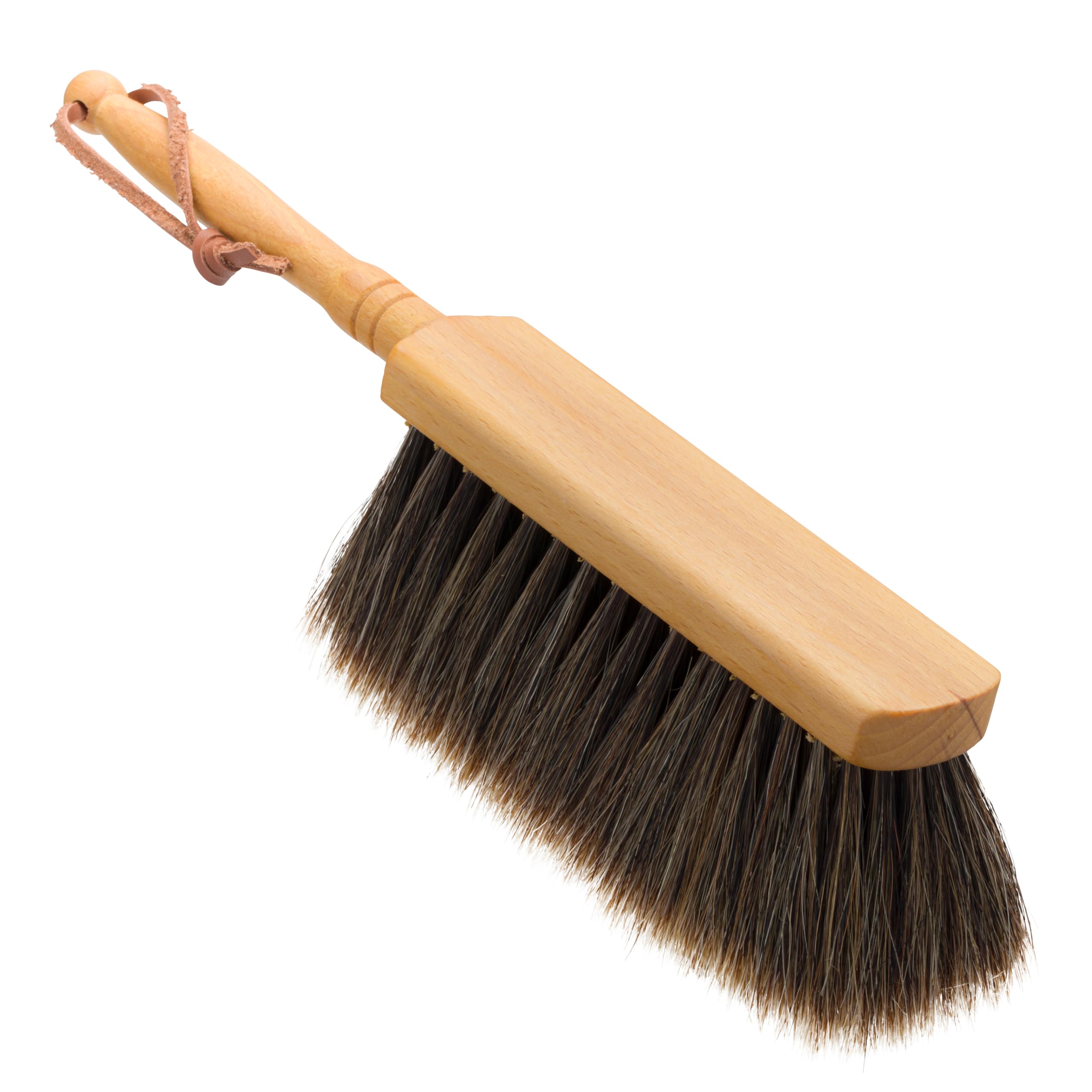 REDECKER Horsehair Hand Brush with Oiled Beechwood Handle - 11.75 Inch Natural Horse Hair Kitchen Brush for Countertops, Stoves & Baking - Wooden Hand Broom for Cleaning & Bench Brush for Workshop