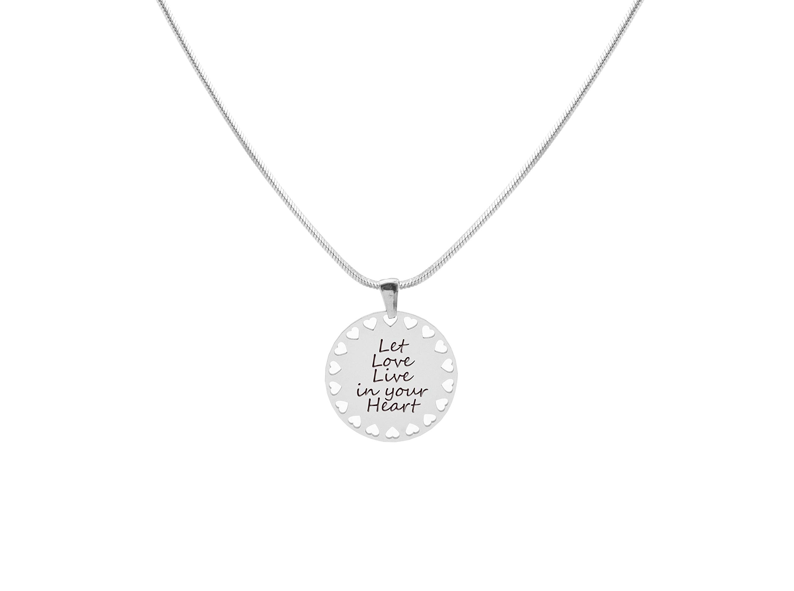 Hearts Inspirational Necklace for Women - Dainty Gold Plated Pendant with Motivational Message - Perfect Gift for Valentine's Day, Anniversary & Everyday Encouragement