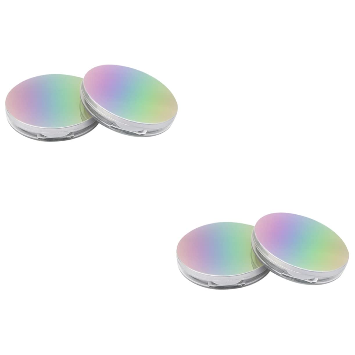 Beavorty 4 Pcs Mini Powder Box with Mesh Sponge - Blush & Loose Powder Compact Case for Makeup Storage & Travel | DIY Cosmetic Container for On-the-Go Touch Ups