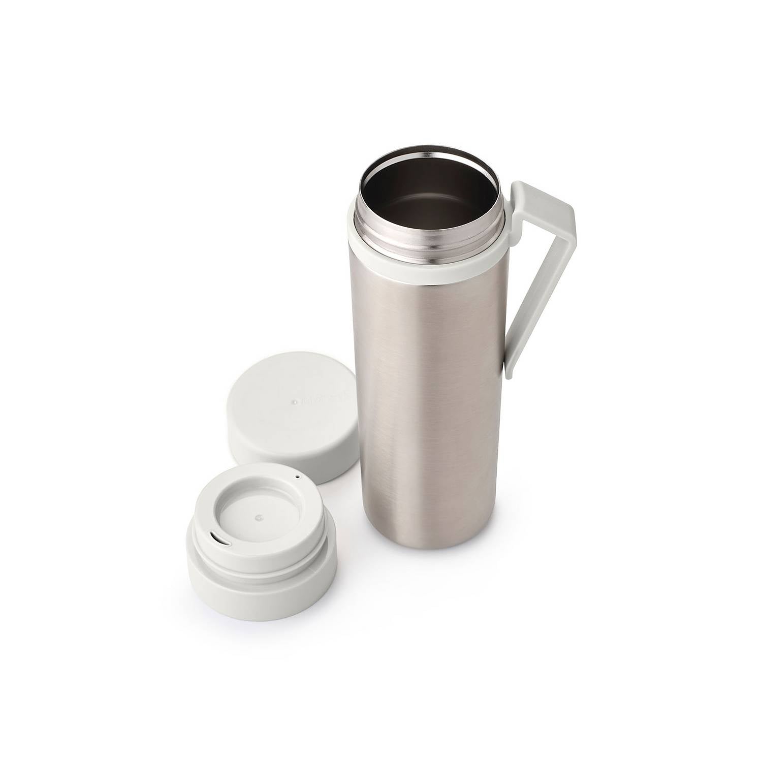 0.5L Insulated Stainless Steel Flask - Light Grey, Leak-Proof & BPA-Free for Coffee, Tea & Cold Drinks - Perfect for Travel, Camping & Office Use