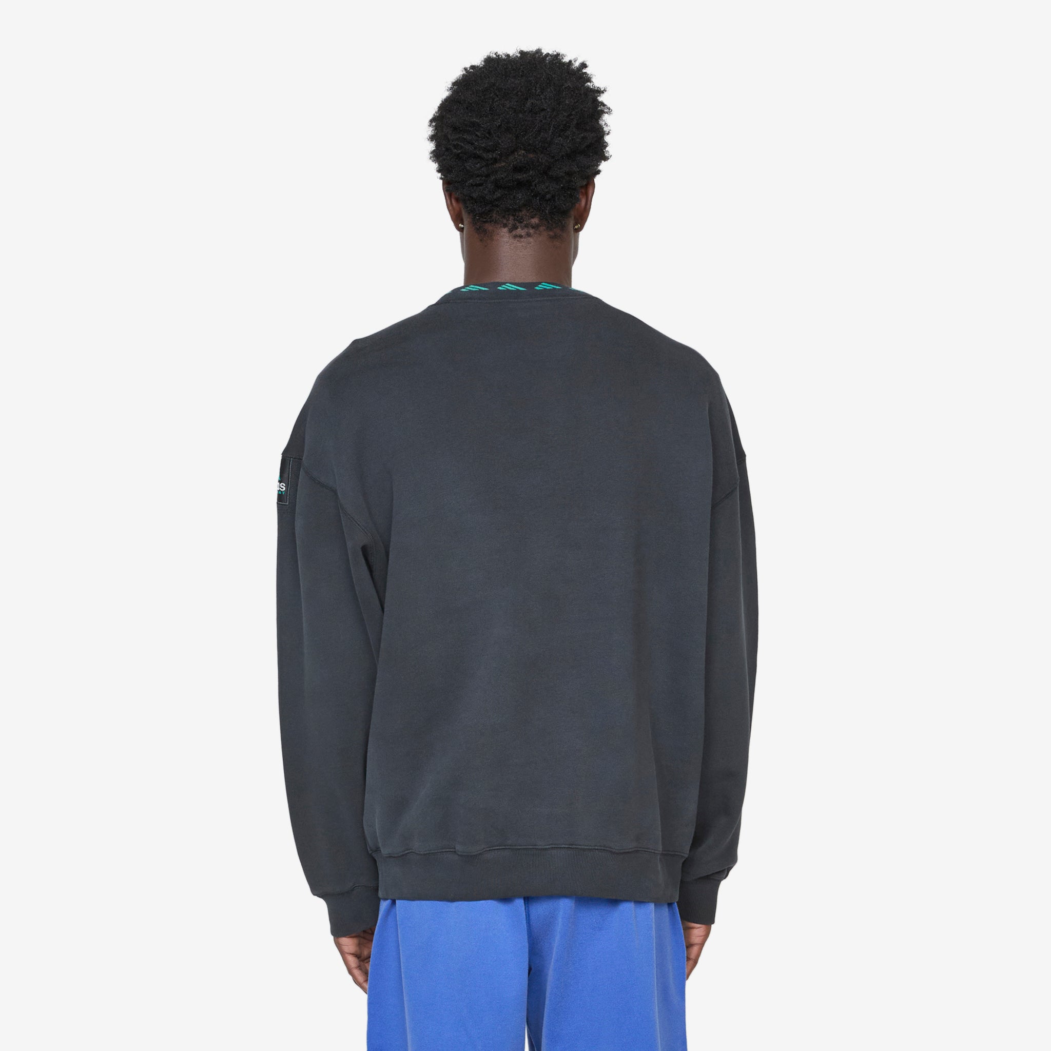 EQT Wash Crewneck Sweatshirt for Men - Soft Cotton Pullover Hoodie - Black Casual Streetwear - Perfect for Gym, Lounge & Everyday Wear