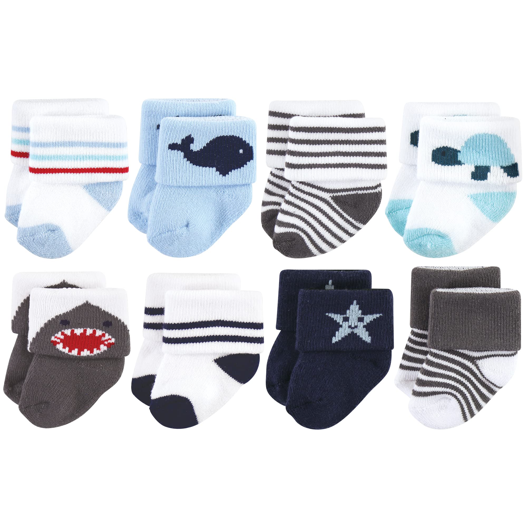 Hudson Baby Girls' Cotton Terry Socks for Newborns - Soft & Comfortable for Daily Wear