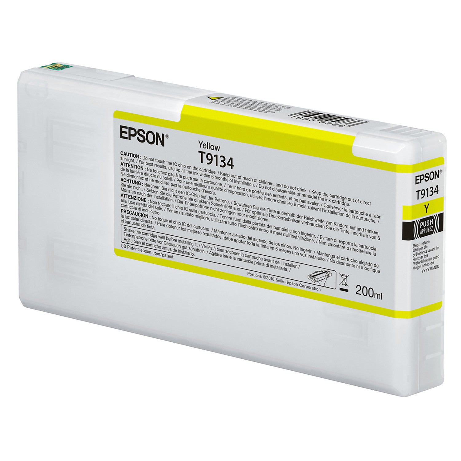 Epson T913400 P5000 Ultrachrome HD Ink Cartridge - 200ml Yellow Ink for Professional Photo Printing | Ideal for Large Format Printers, Photography Studios & Graphic Design Projects