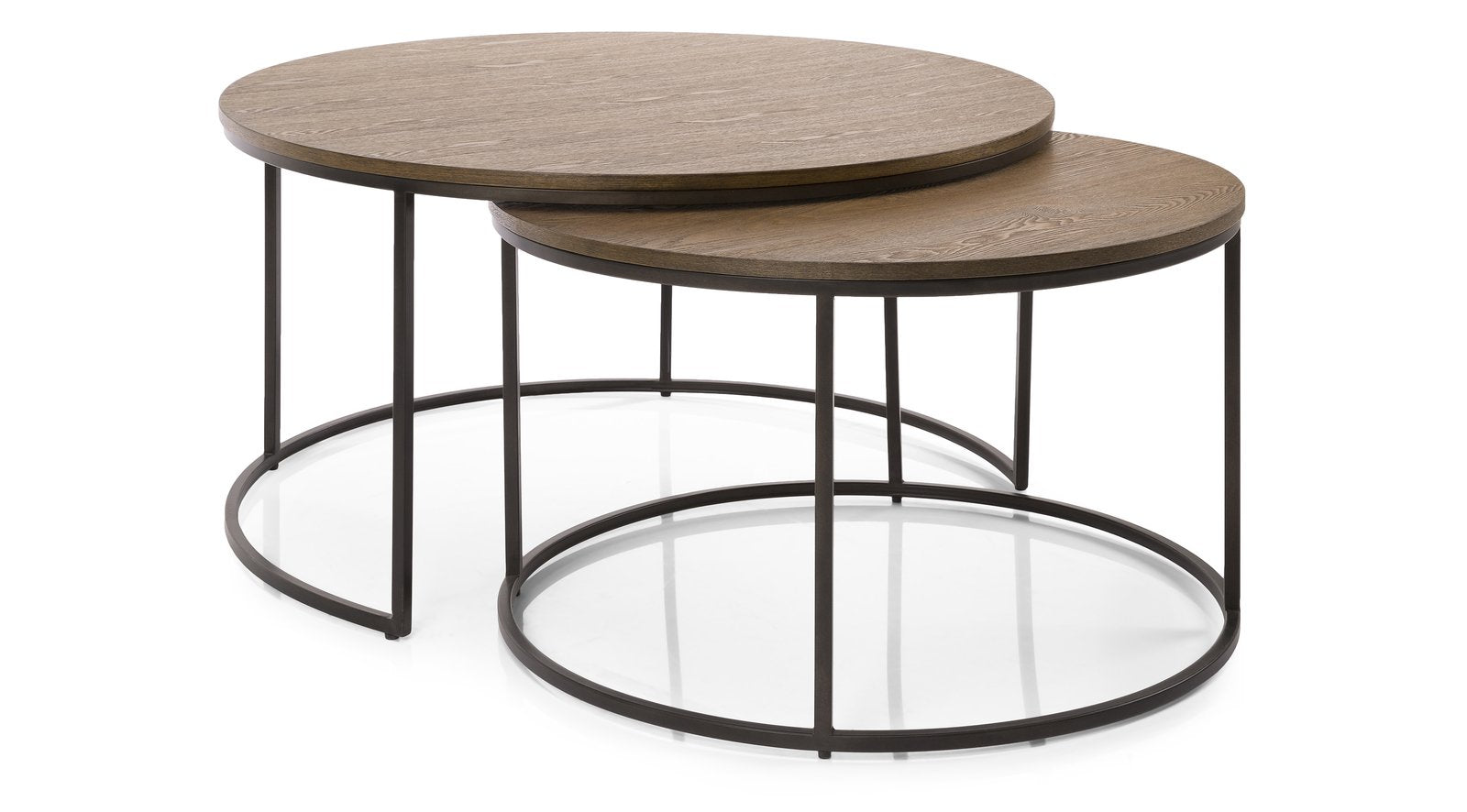 Modern Berlin Nesting Coffee Table Set of 2 - Space Saving Living Room Furniture - Perfect for Small Apartments, Studios & Cozy Home Decor