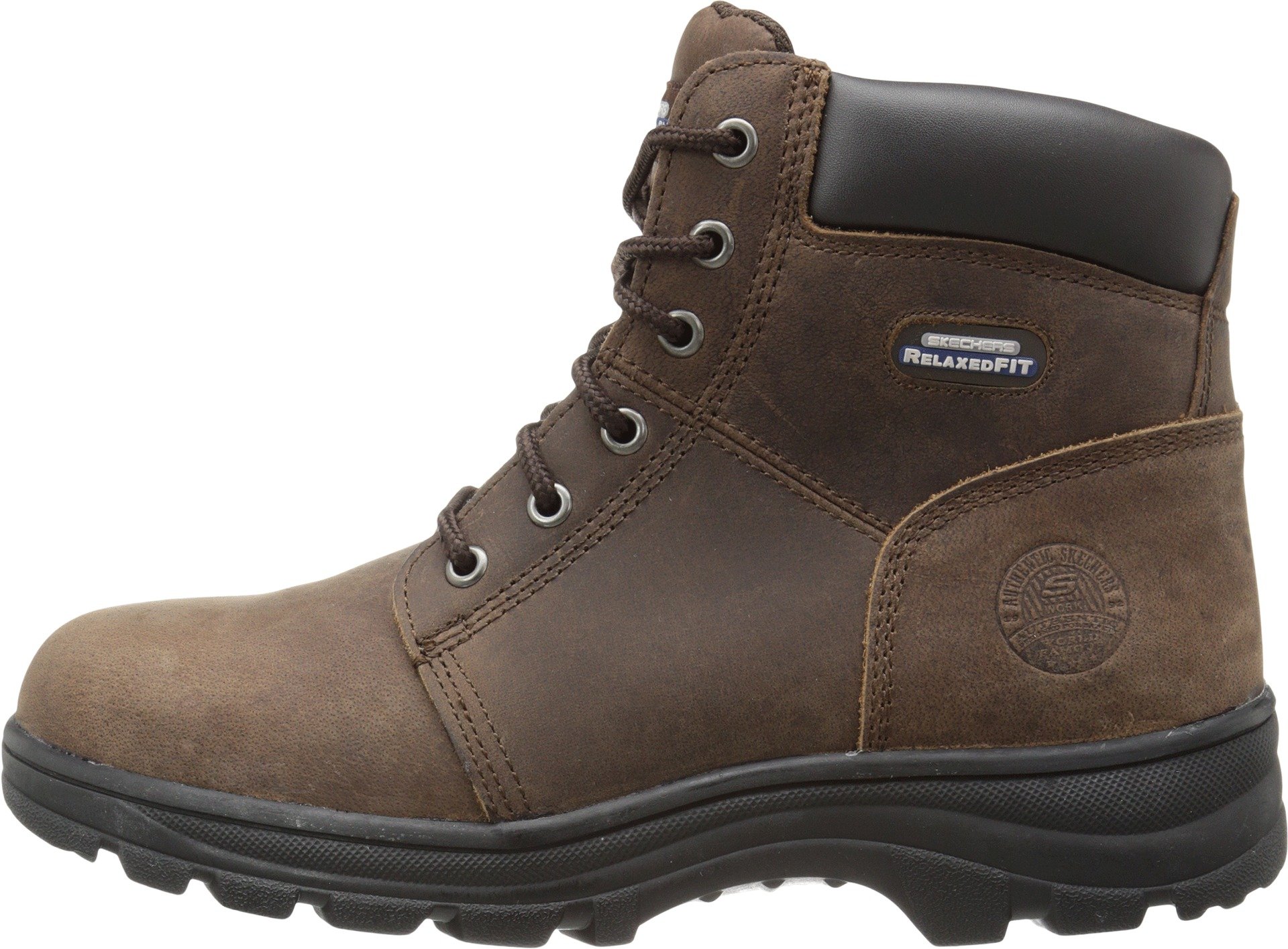 Skechers for Work Women's Workshire Peril Steel Toe Boot - Comfortable & Durable Safety Shoes for Construction, Warehouse & Outdoor Work