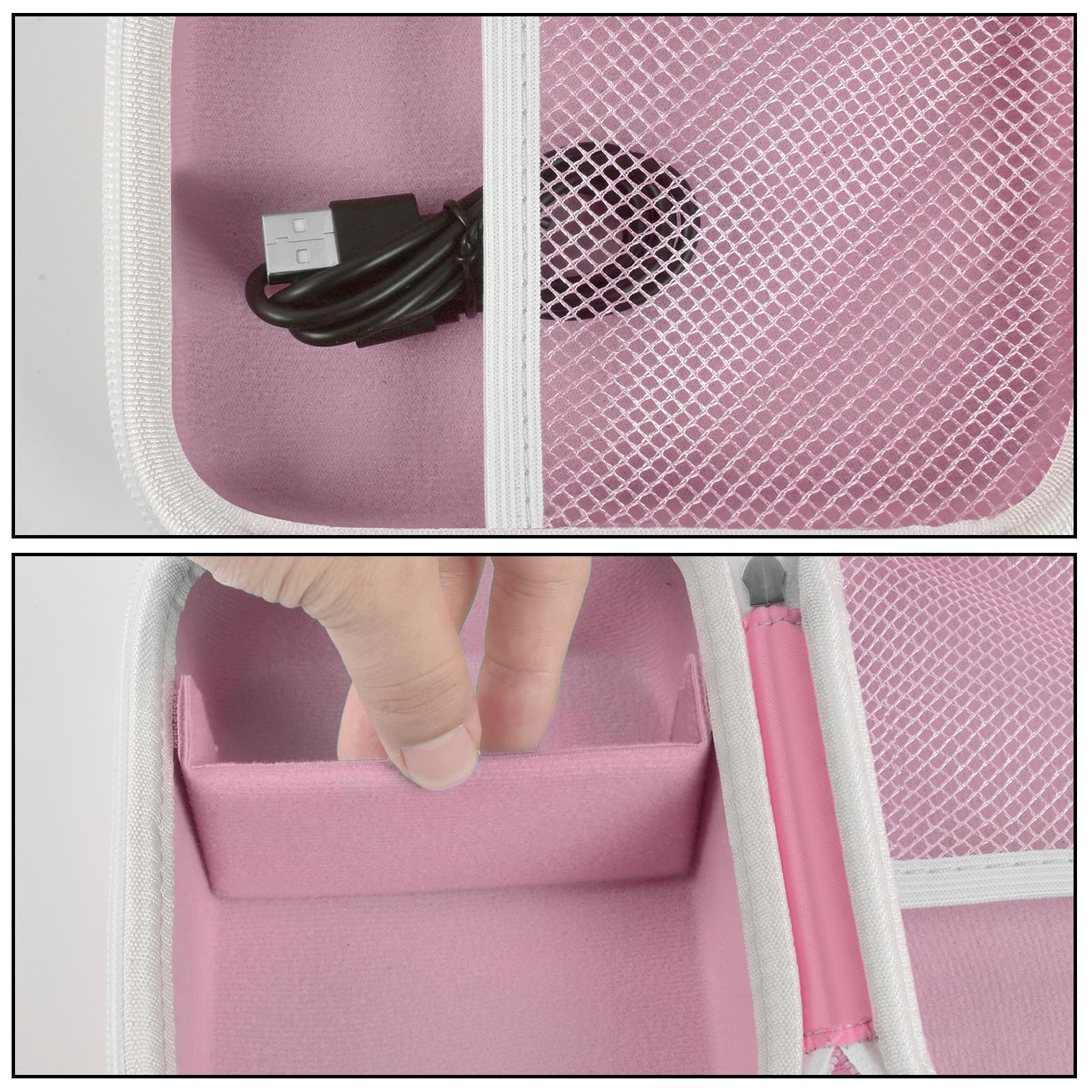 Phomemo M110 Label Maker Case - Portable Mini Bluetooth Thermal Label Printer Storage Bag for Printer Labels, USB Cable & Accessories - Pink (Box Only) | Perfect for Office, Home & Travel Organization