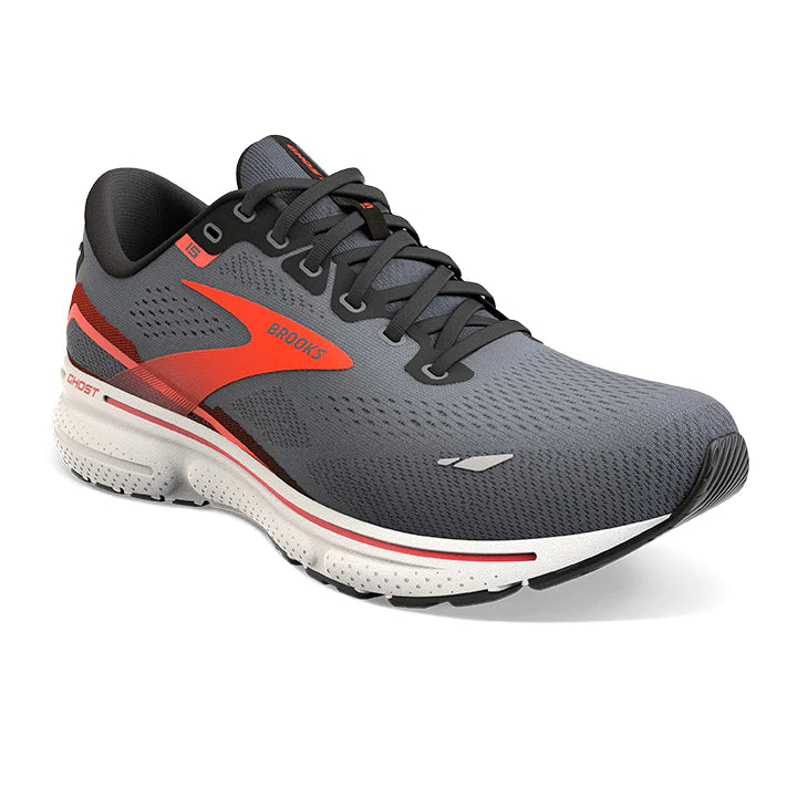 Brooks Men's Ghost 15 Running Shoes - Lightweight Cushioned Sneakers for Road Running & Jogging - D024 - Perfect for Marathon Training, Gym Workouts & Daily Walking