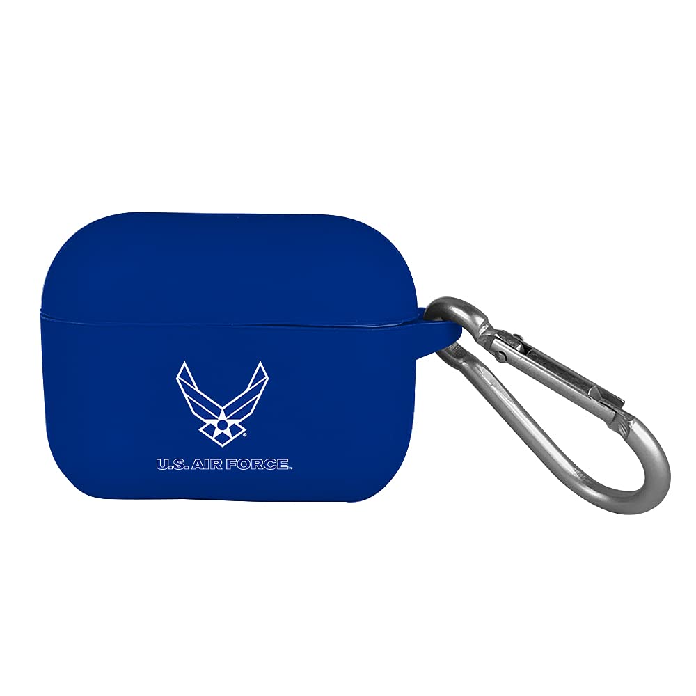 AudioSpice US Air Force Silicone Case for Apple AirPods Pro Charging Case with Carabiner Clip - Military Style Protective Cover for Gym, Travel & Outdoor Activities