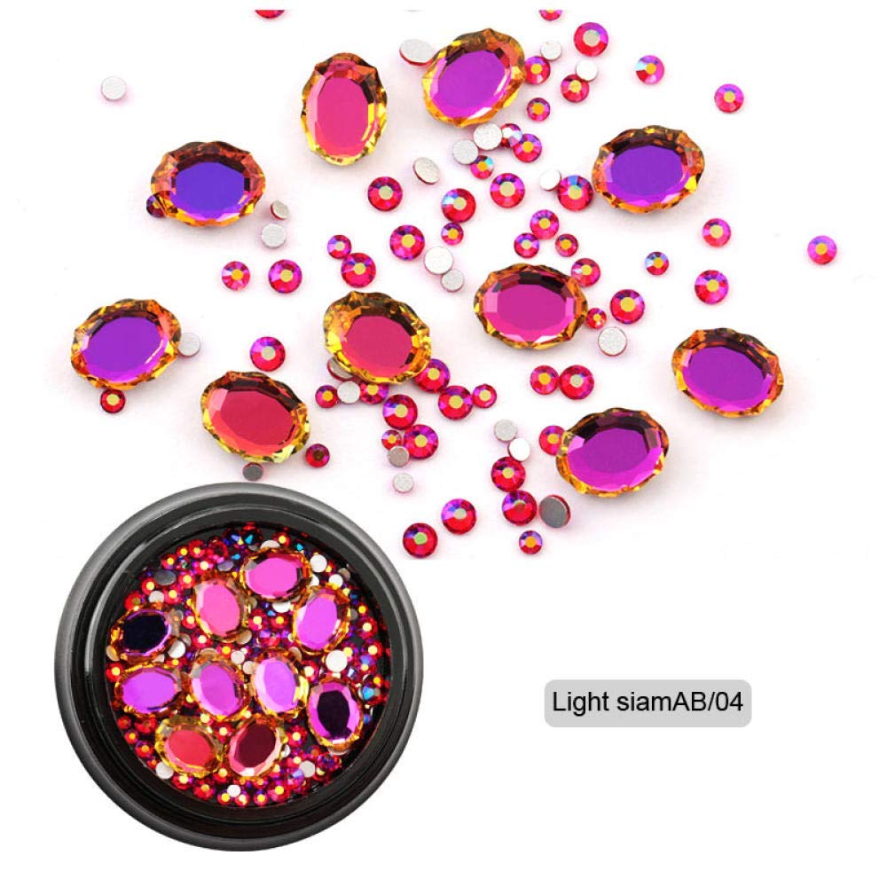3D Crystal Stone Nail Art Decorations - DIY Fake Nails Tips with Glass Charms for Nail Design | Perfect for Parties, Weddings & Special Occasions