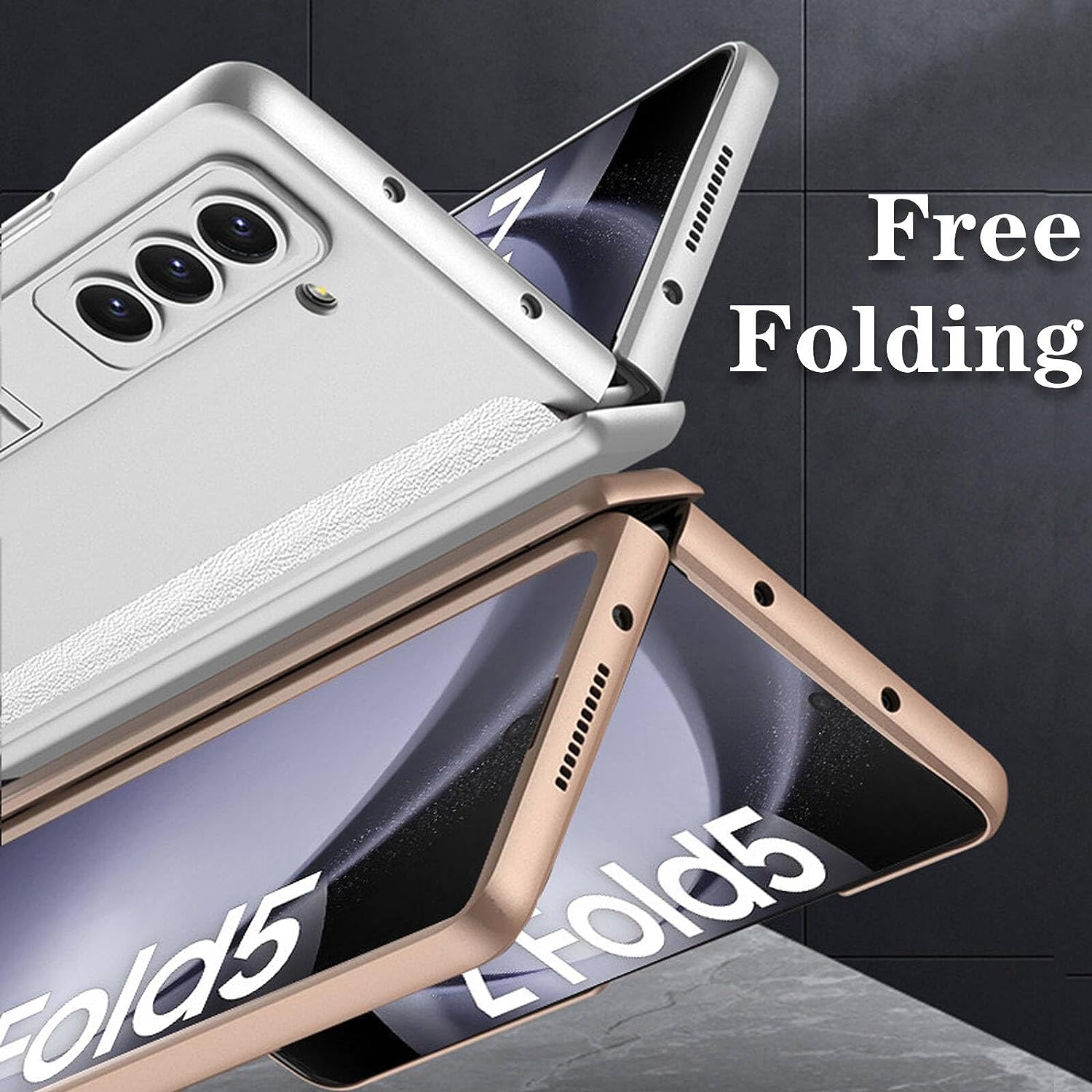 Samsung Galaxy Z Fold 5 Case with Hinge Protection & Screen Protector - Premium Phone Cover for Foldable Smartphone | Perfect for Work, Travel, and Everyday Use