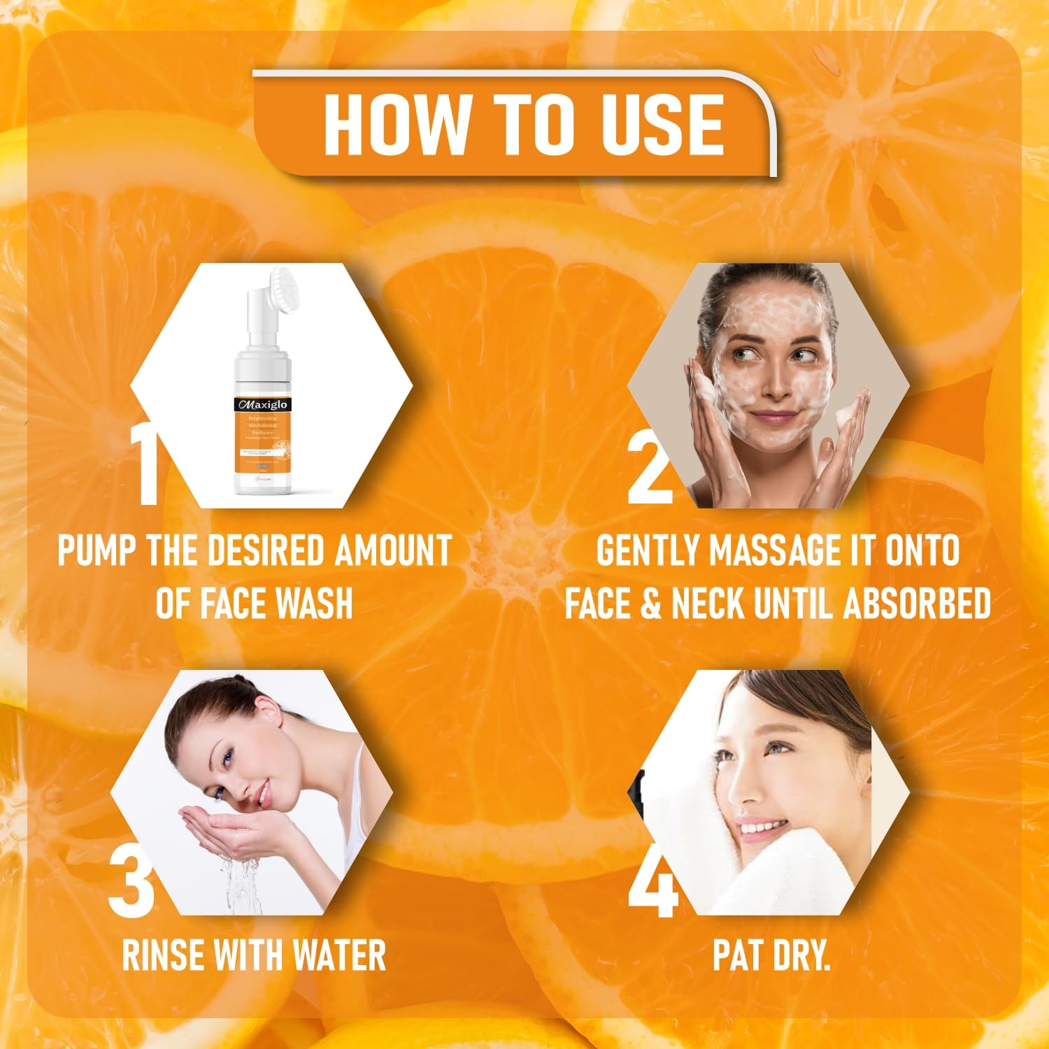 Vitamin C Foaming Face Wash with Turmeric & Cucumber - Brightening & Hydrating Cleanser for Acne-Prone & Sensitive Skin | Morning & Night Skincare Routine