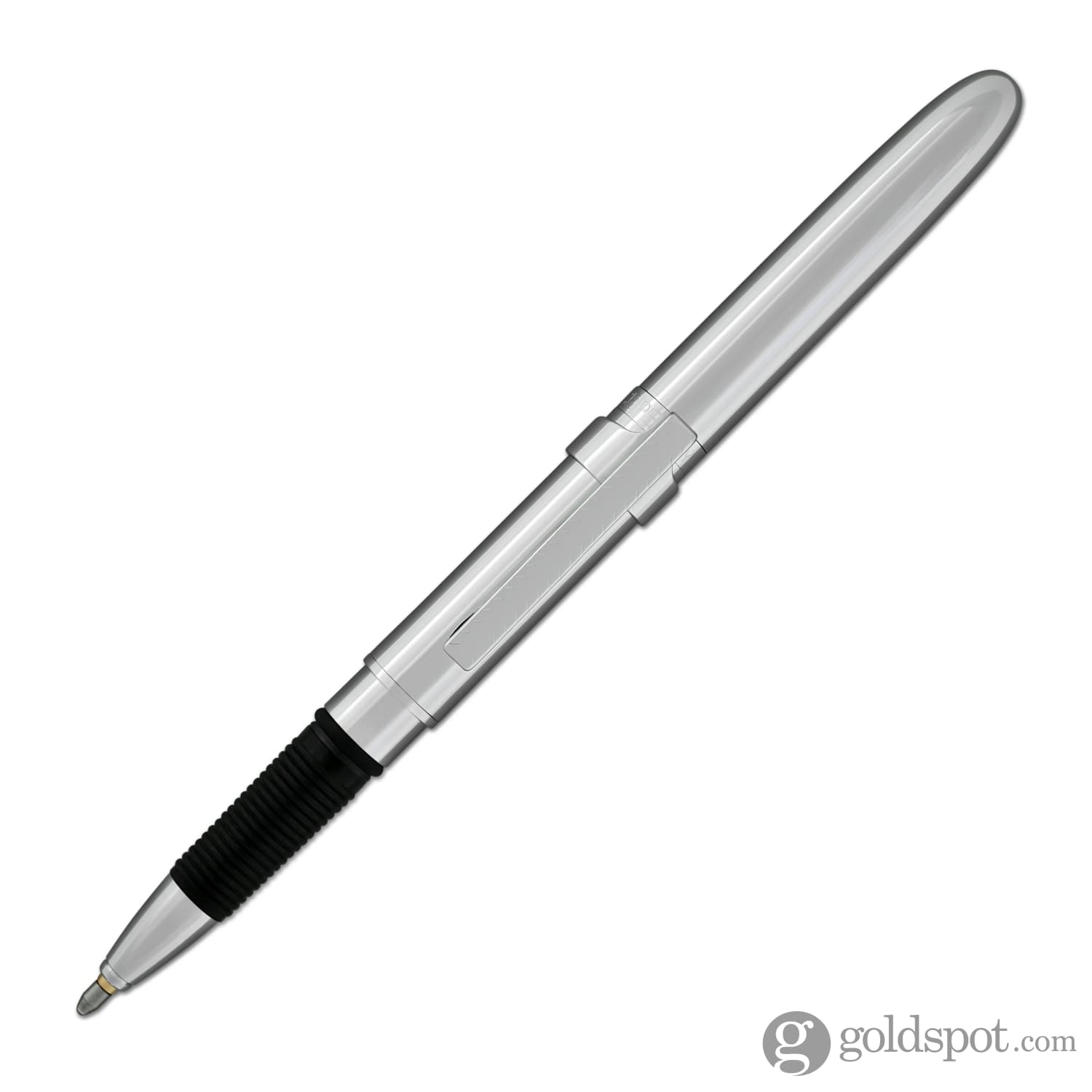 Fisher Space Pen Bullet Grip Ballpoint Pen with Stylus & Clip - Chrome Finish Writing Instrument for Everyday Carry, Note Taking & Outdoor Adventures