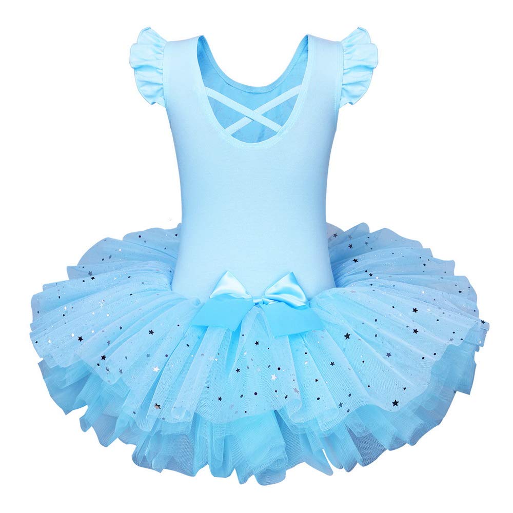 BAOHULU Girls Ballet Leotard with Full Skirt Tutu Dress - Dance Costume for Ballet Class, Recital & Birthday Party - Perfect for Performances, Dance Practice and Special Occasions