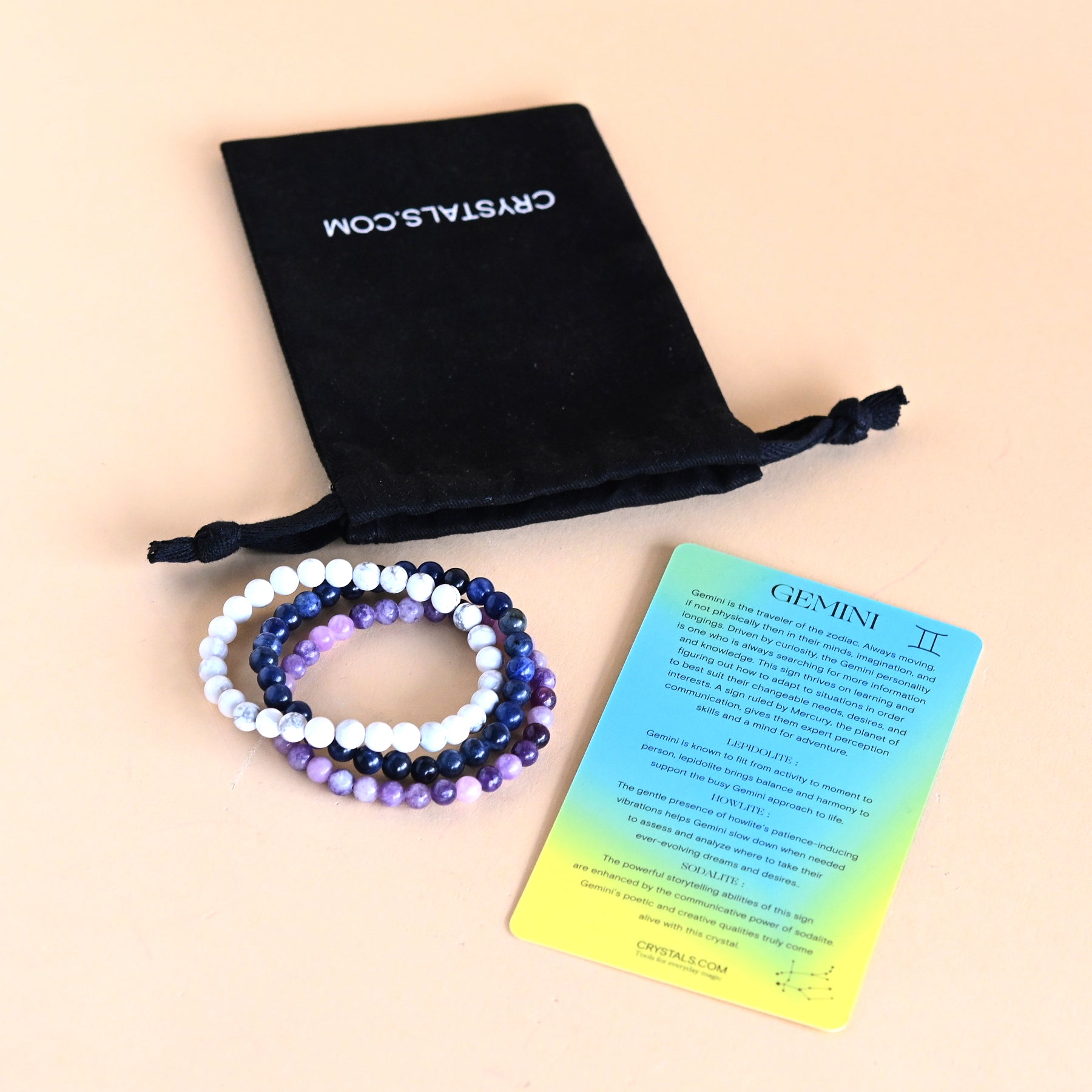 Gemini Bracelet Trio Set - Elegant Adjustable Zodiac Jewelry for Women - Perfect for Daily Wear, Gifts & Special Occasions