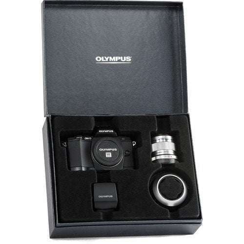 Olympus OM-D E-M5 Mirrorless Digital Camera with 45mm f/1.8 Lens - Premium Bundle Kit for Travel, Street & Portrait Photography