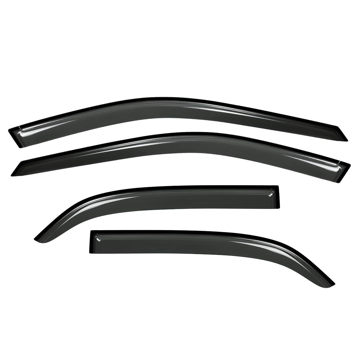 1998-2002 Honda Accord 4D Sedan Sun Rain Snow Wind Deflector Window Visors (4pcs) - Weather Protection & Style Upgrade for Driving in All Conditions