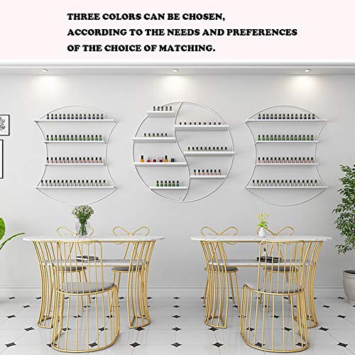 Wall Mount Nail Polish Organizer - Metal Display Shelf for Nail Polish & Glue - Spice Rack for Kitchen & Cabinet - Perfect for Salon, Bathroom & Home Organization
