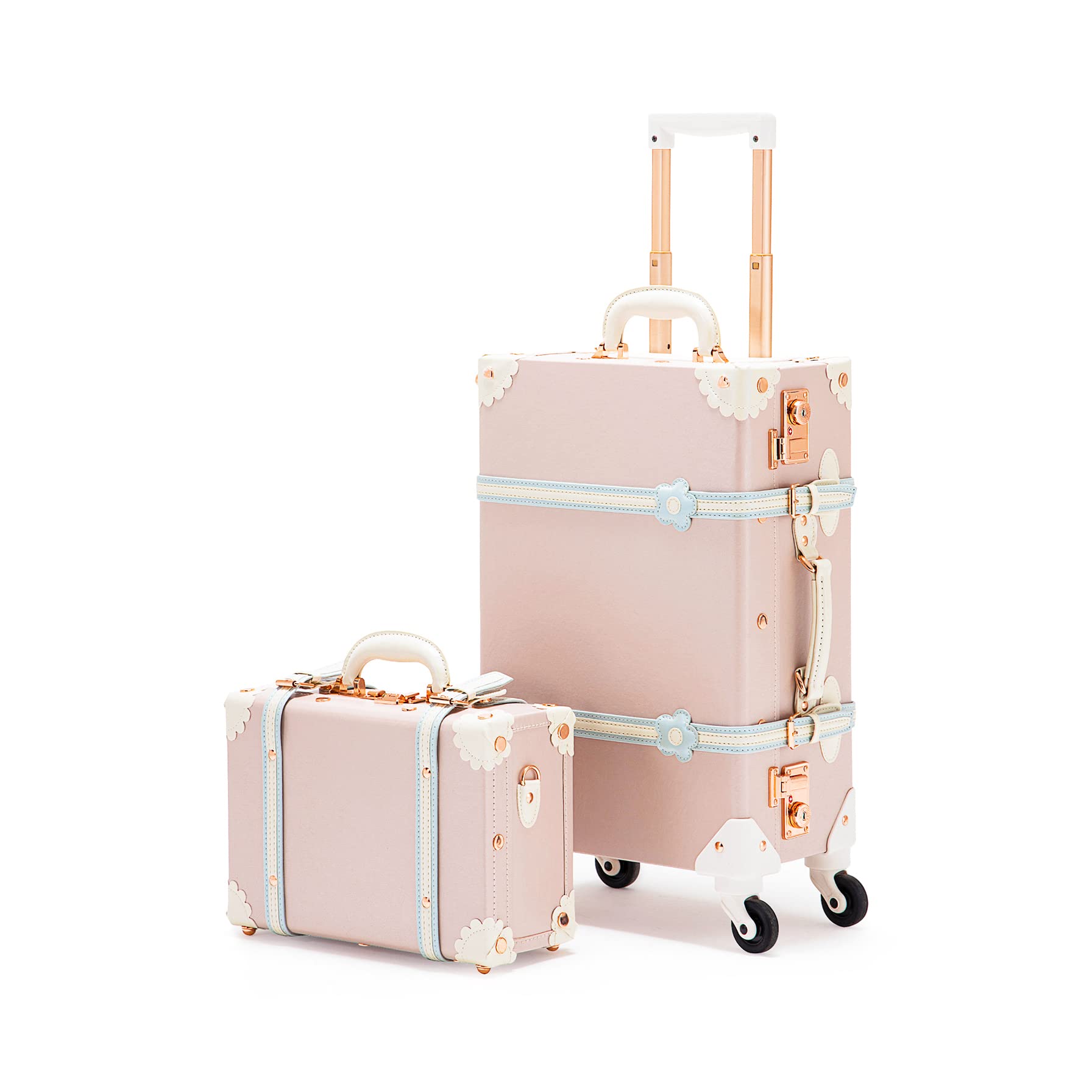 Vintage Pink Luggage Set for Women - 20