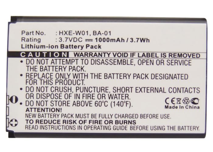 Synergy Digital GPS Battery - 1000mAh Li-ion 3.7V Replacement for Sumvision HXE-W01 & Haicom BA-01 GPS Devices | High Capacity Backup Power for Outdoor Navigation, Hiking, and Road Trips
