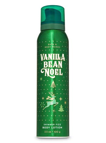 Bath & Body Works Vanilla Bean Noel Shimmer Fizz Moisturizing Body Lotion 3.5 oz - Holiday Scented Cream for Dry Skin, Festive Gift for Women, Christmas & Winter Skincare Routine