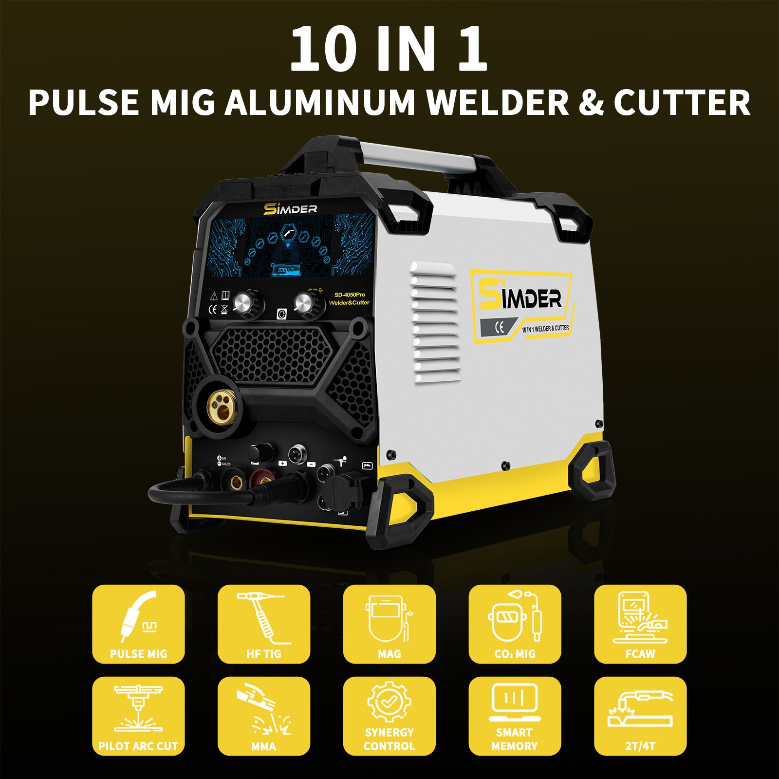 Canada SSimder Upgraded SD 4050Pro (2024) 10-in-1 Aluminum Welder & Cutter Kit - Professional Metal Fabrication for DIY, Automotive Repair & Home Improvement Projects