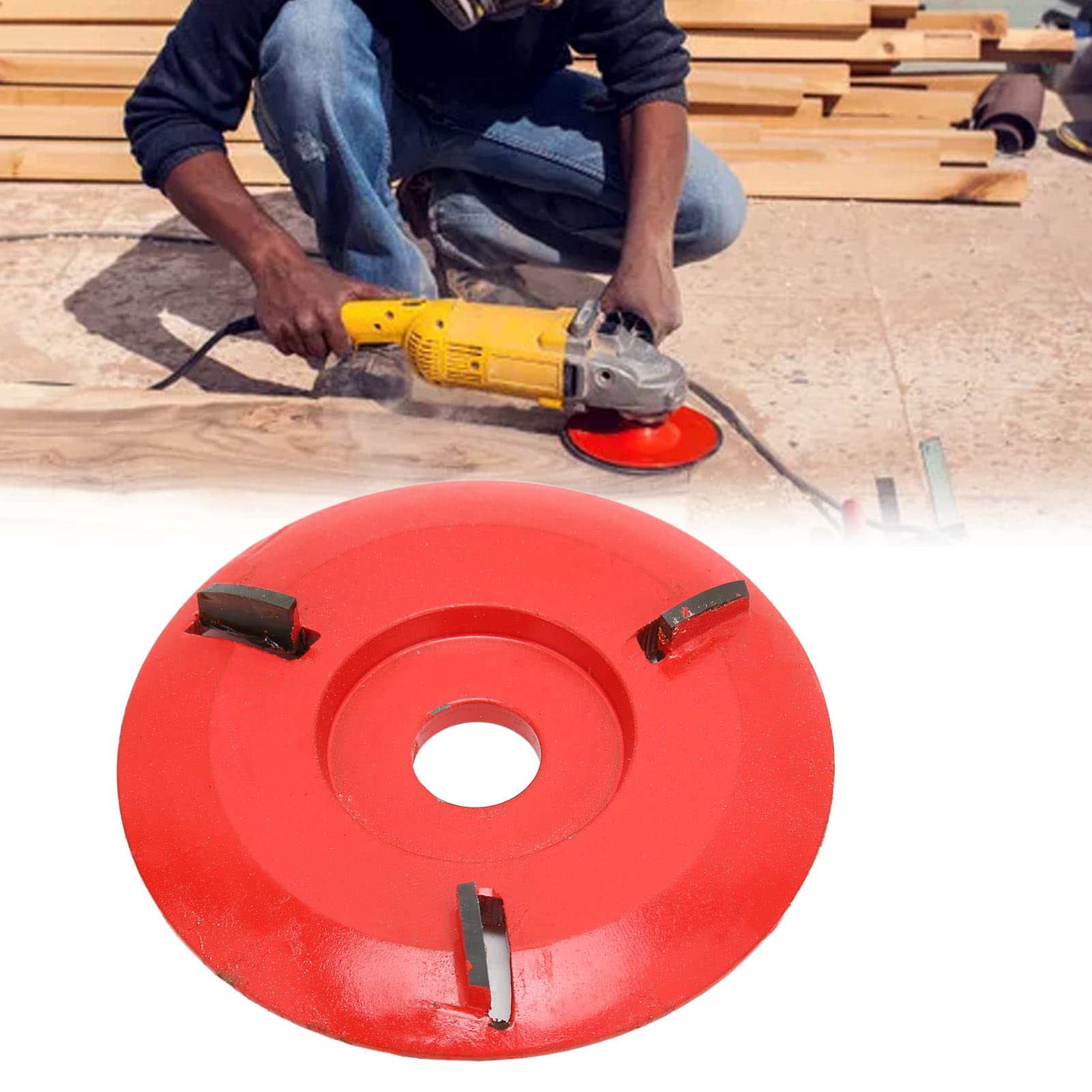 Woodworking Milling Cutter Tools - 3 Teeth Power Wood Carving Disc & Turbo Carving Blade for Angle Grinder | Perfect for Coffee Table, Tea Table & DIY Woodworking Projects