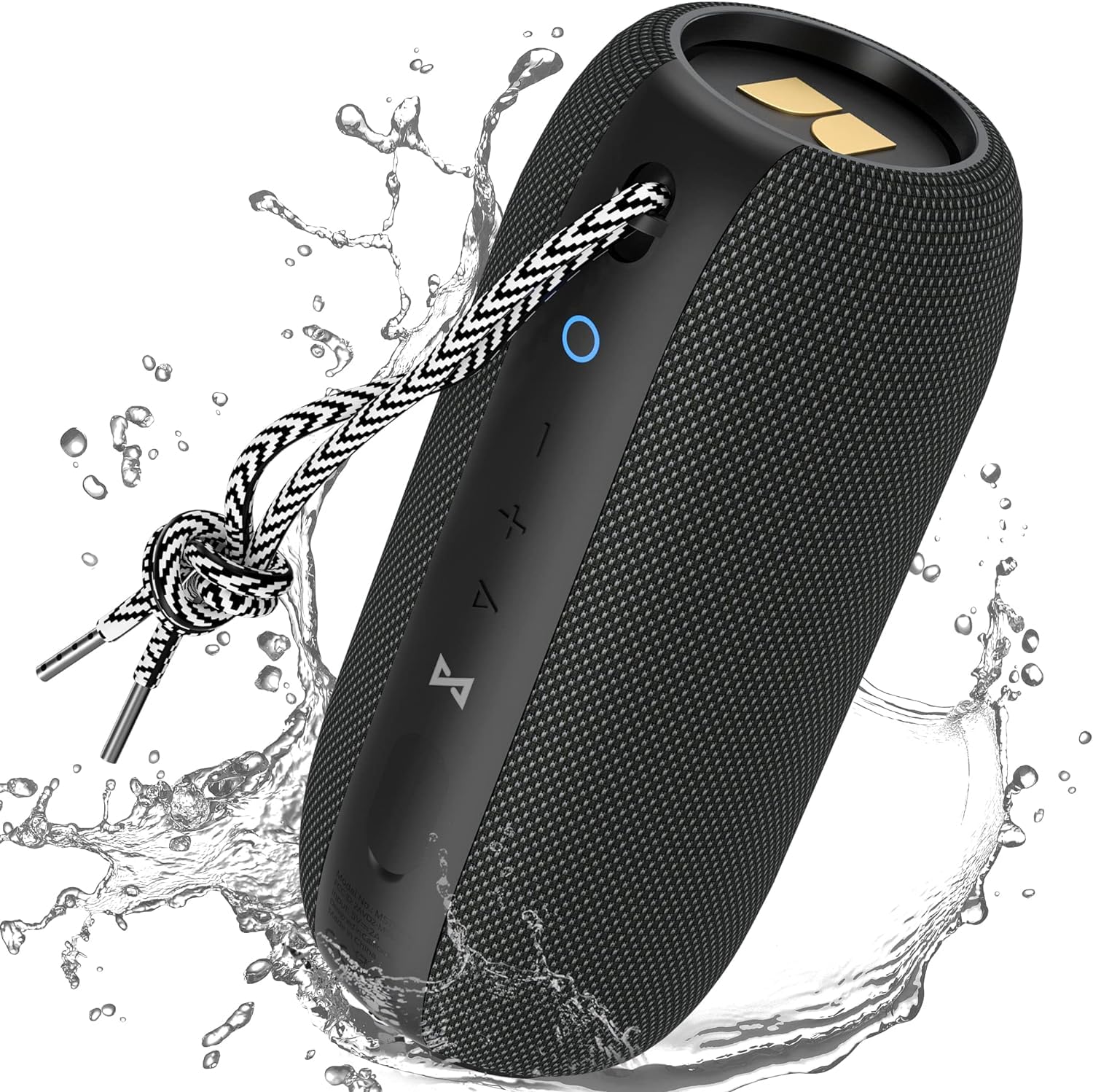 Monster S320 Portable Bluetooth Speaker - 40W True Wireless, 360° Stereo Surround Sound, IPX7 Waterproof, 32H Playback - Perfect for Home, Outdoor, Camping & Beach Parties (Gold & Black)