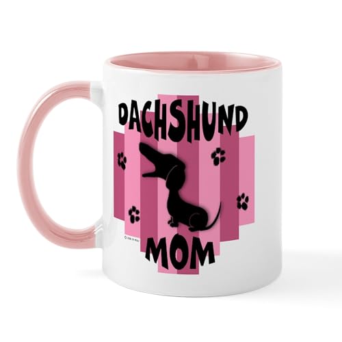 White/Pink Inside - Dachshund Mom Mug
