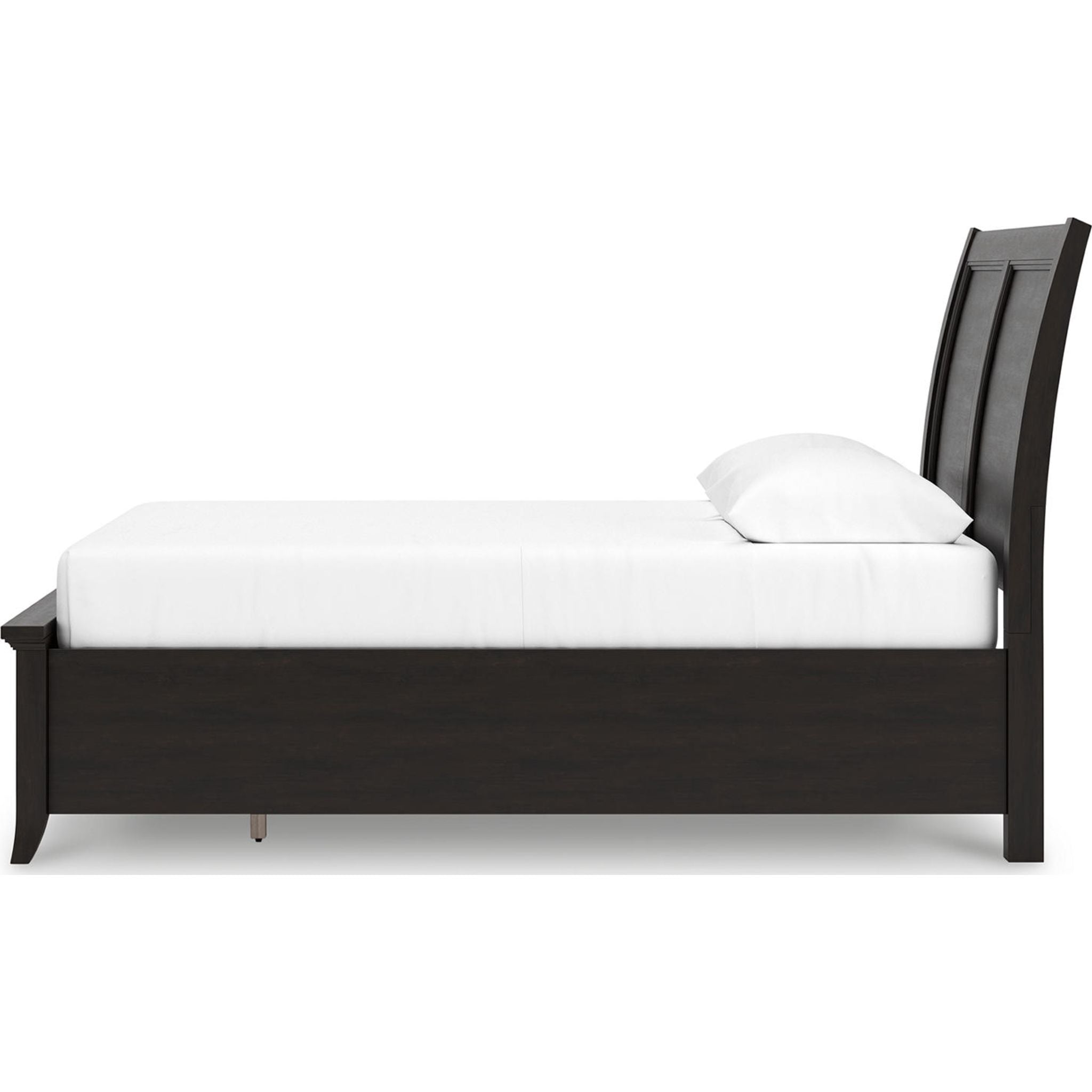 Bambori Exclusive 5-Piece Sleigh Bedroom Set - Queen Size Bed Frame, Nightstand & Dresser - Elegant Solid Wood Bedroom Furniture for Master Bedroom Decor