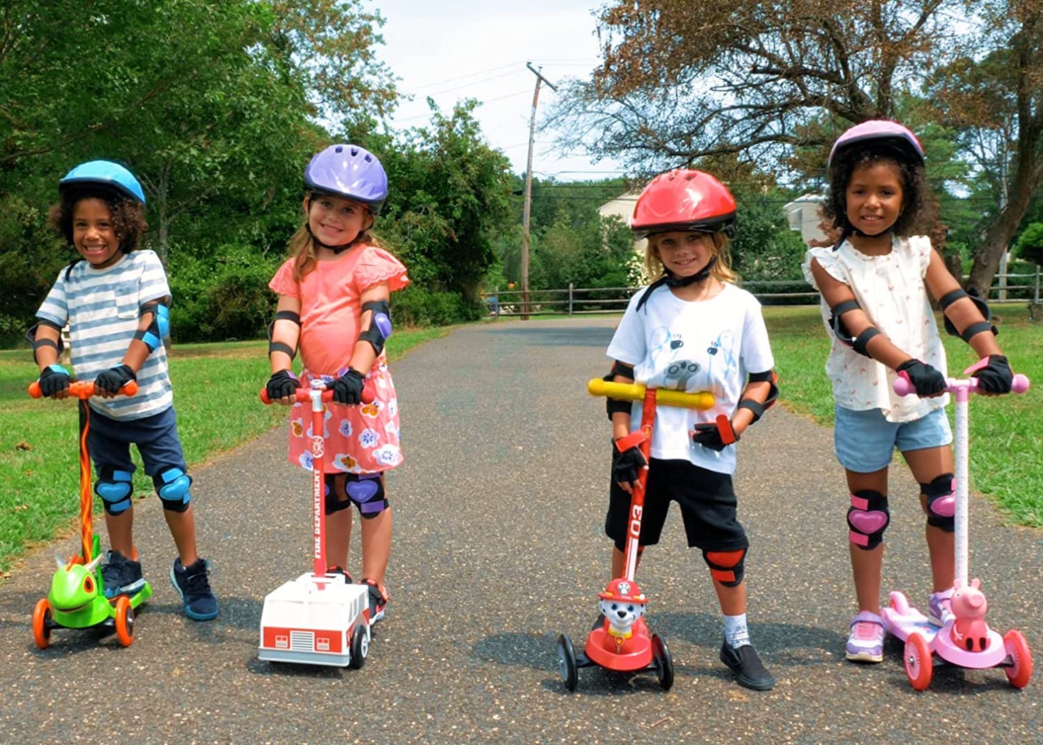 PJ Masks Kids Scooter - Self Balancing Ride-On Toy for Boys & Girls Ages 3-5 with Wide Deck & Foot Brake - Catboy, Owlette, Gekko Character Options - Perfect for Birthday Gifts & Outdoor Play