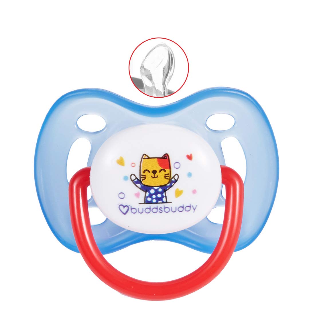 Buddsbuddy Butterfly Baby Pacifier - Soft Silicone Soother for Newborns & Infants, BPA-Free, BB7219 (Red) - Perfect for Daycare, Travel & Sleep Comfort