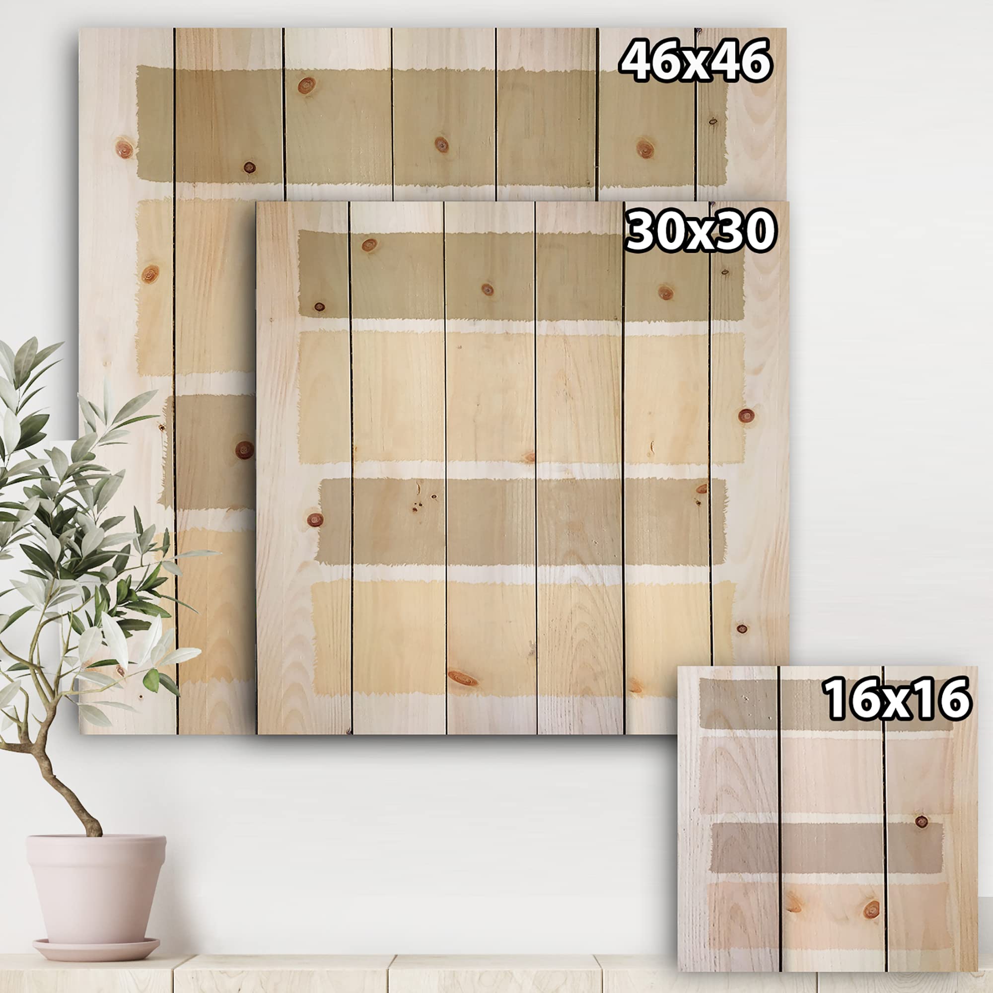 Modern Grey Wood Wall Art - Abstract Pine Panels for Home Decor