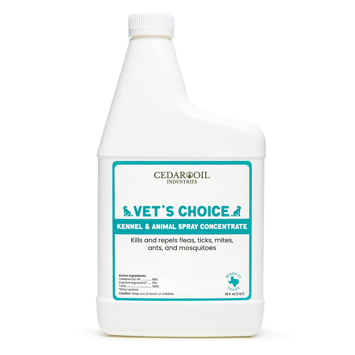 Nature's Defender Natural Cedar Oil for Lawn & Kennel - 32oz Quart | Pet-Safe Outdoor Pest Repellent for Fleas, Ticks & Mosquitoes | Perfect for Yard, Garden & Dog Kennel Protection