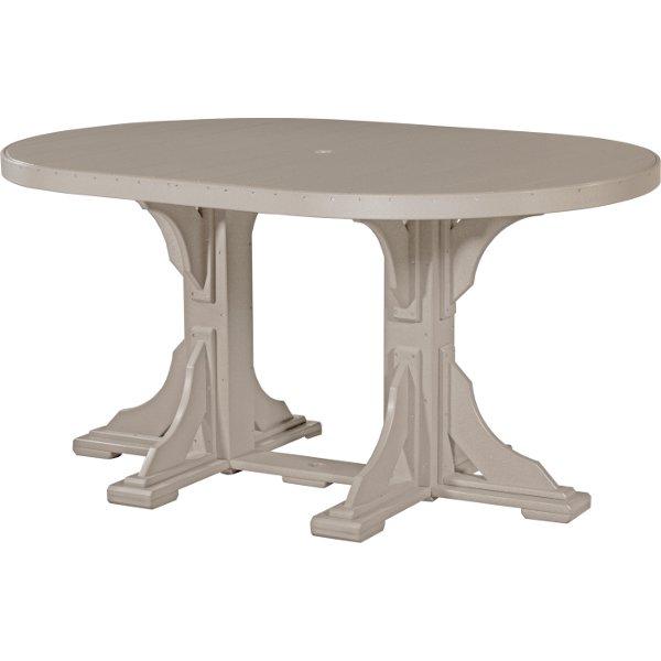 Poly 4ft x 6ft Oval Bar Height Table - Durable Outdoor & Indoor Dining Table for Patio, Restaurant, or Event Venue