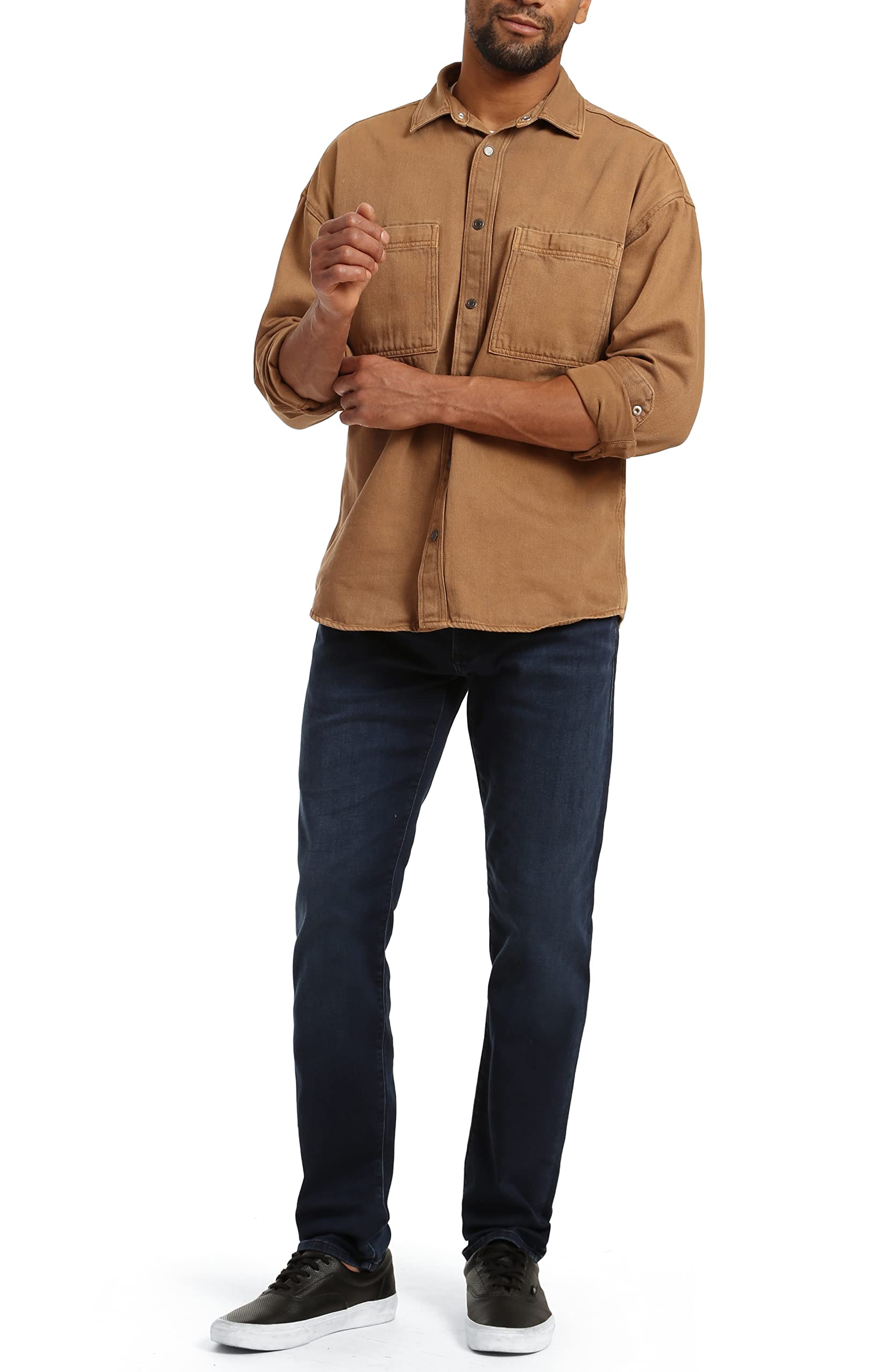 Mavi Men's Stefan Oversized Denim Jacket - Vintage Distressed Light Wash Denim Coat for Casual Streetwear & Layering