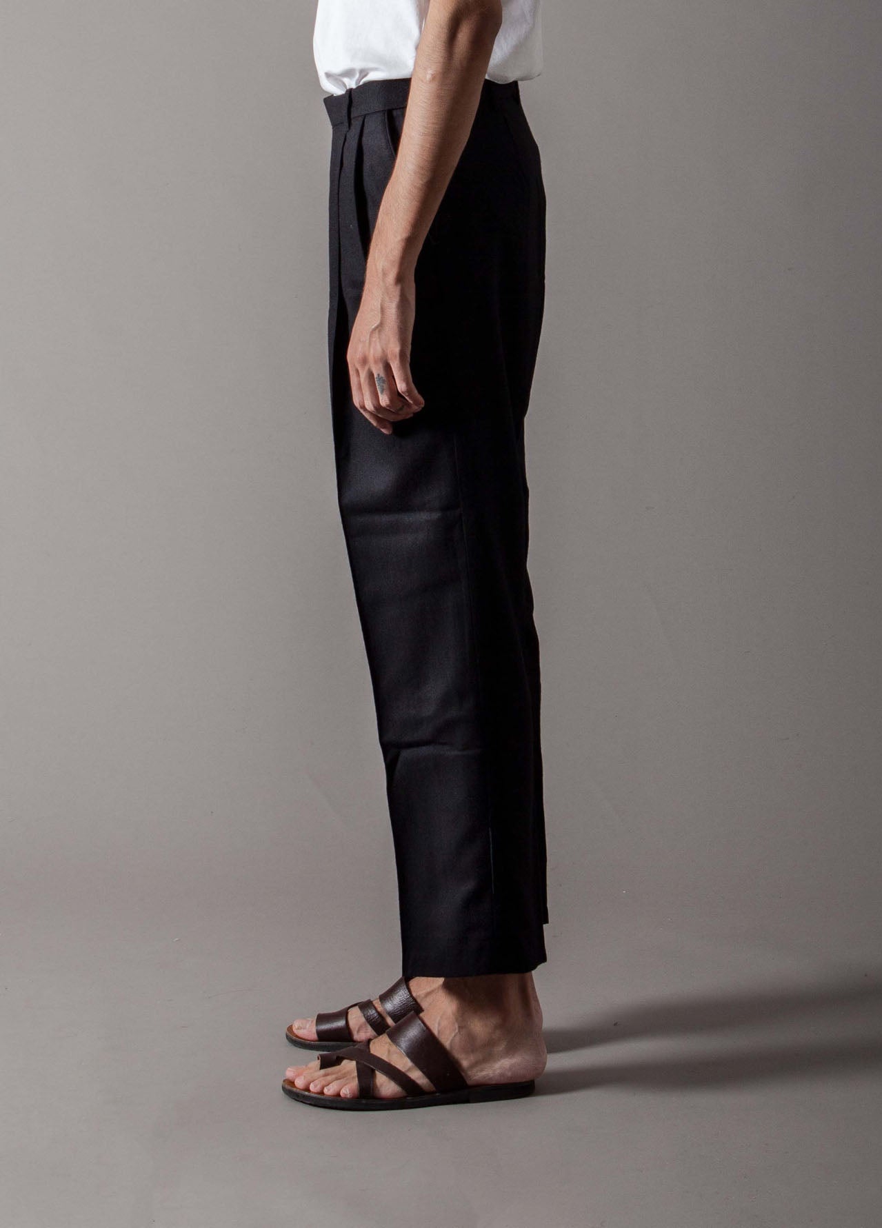Classic Linen Trousers for Women - Light Grey Comfort Pants for Office, Travel & Casual Wear