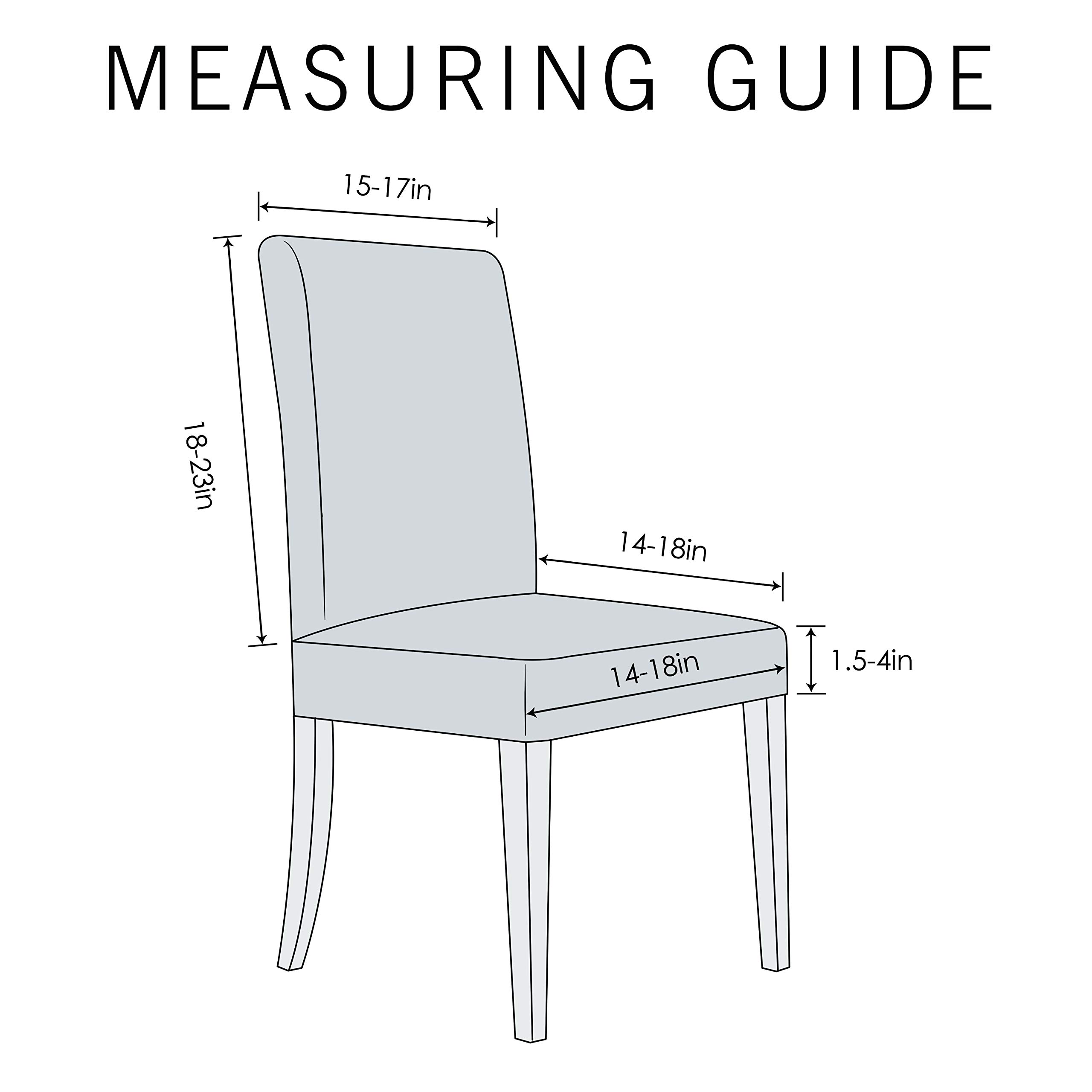 Everest Supply 4-Pack Stretchable Jacquard Fabric Dining Chair Slipcovers - Polyester Spandex Blend, Fits 15-17 Inch Wide Chairs, Beige - Perfect for Home, Motel, Resort & Commercial Use | Elegant Protection for Dining Rooms, Restaurants & Event Spaces