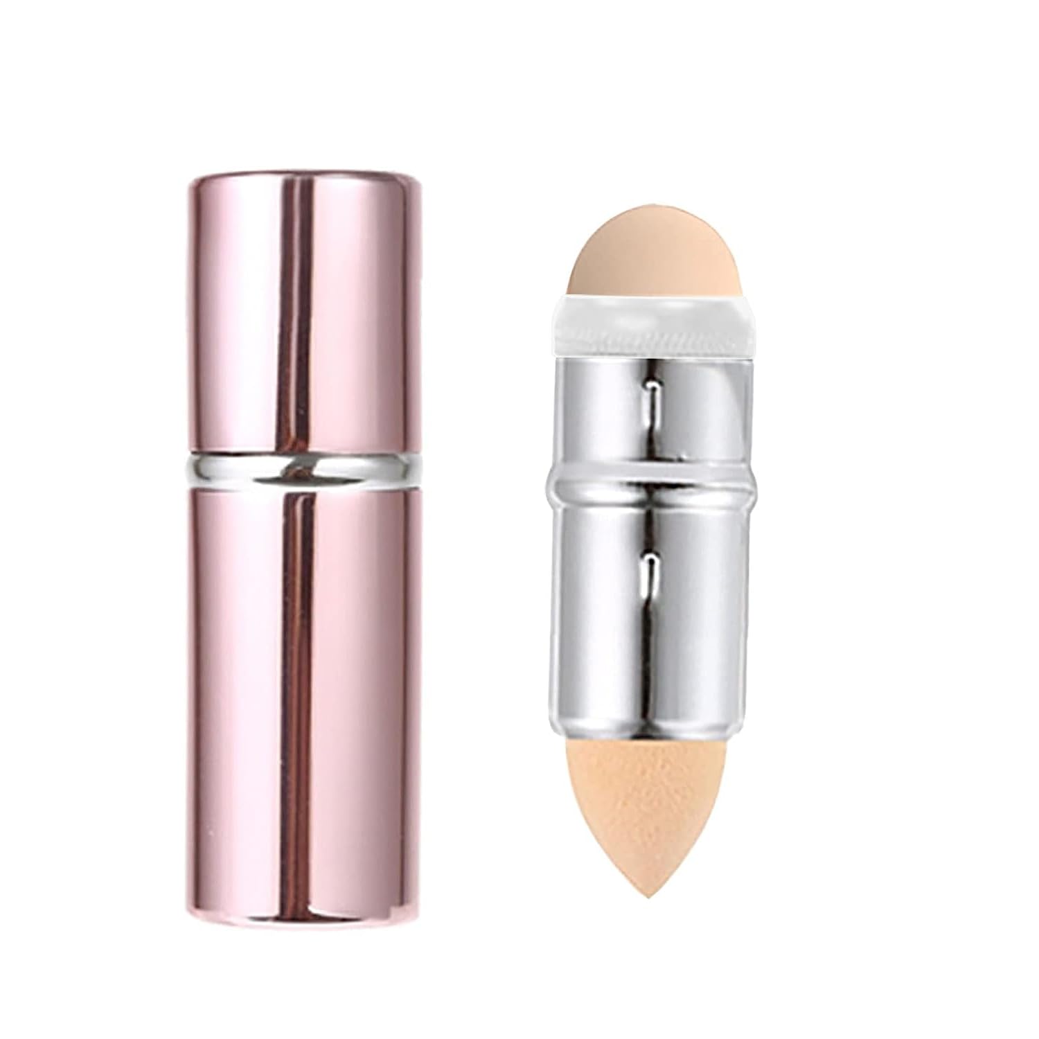 Volcanic Stone Oil-Absorbing Massage Ball & Beauty Blender Powder Puff Set - Double Sided Facial Tool with Volcanic Roller & Makeup Sponge for Skincare & Makeup Application