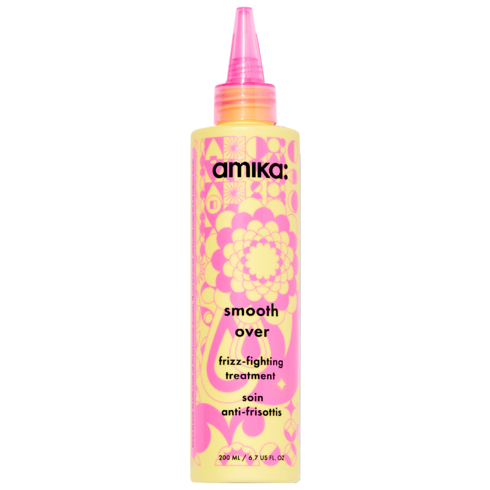 Amika Smooth Over Frizz Fighting Hair Treatment 6.7 oz - Anti-Frizz Serum for Smooth, Shiny Hair - Perfect for Dry, Damaged & Curly Hair Types - Salon Quality Hair Care at Home