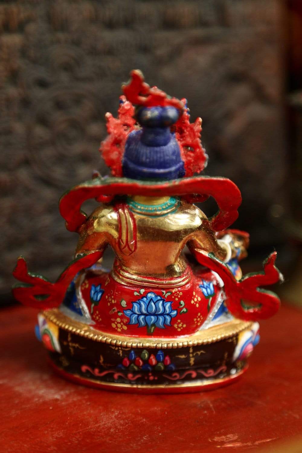 Hand Painted Jambhala Statue - Tibetan Buddhist Wealth Deity Figurine for Home Altar & Meditation | Perfect for Spiritual Decor, Feng Shui & Gift Giving