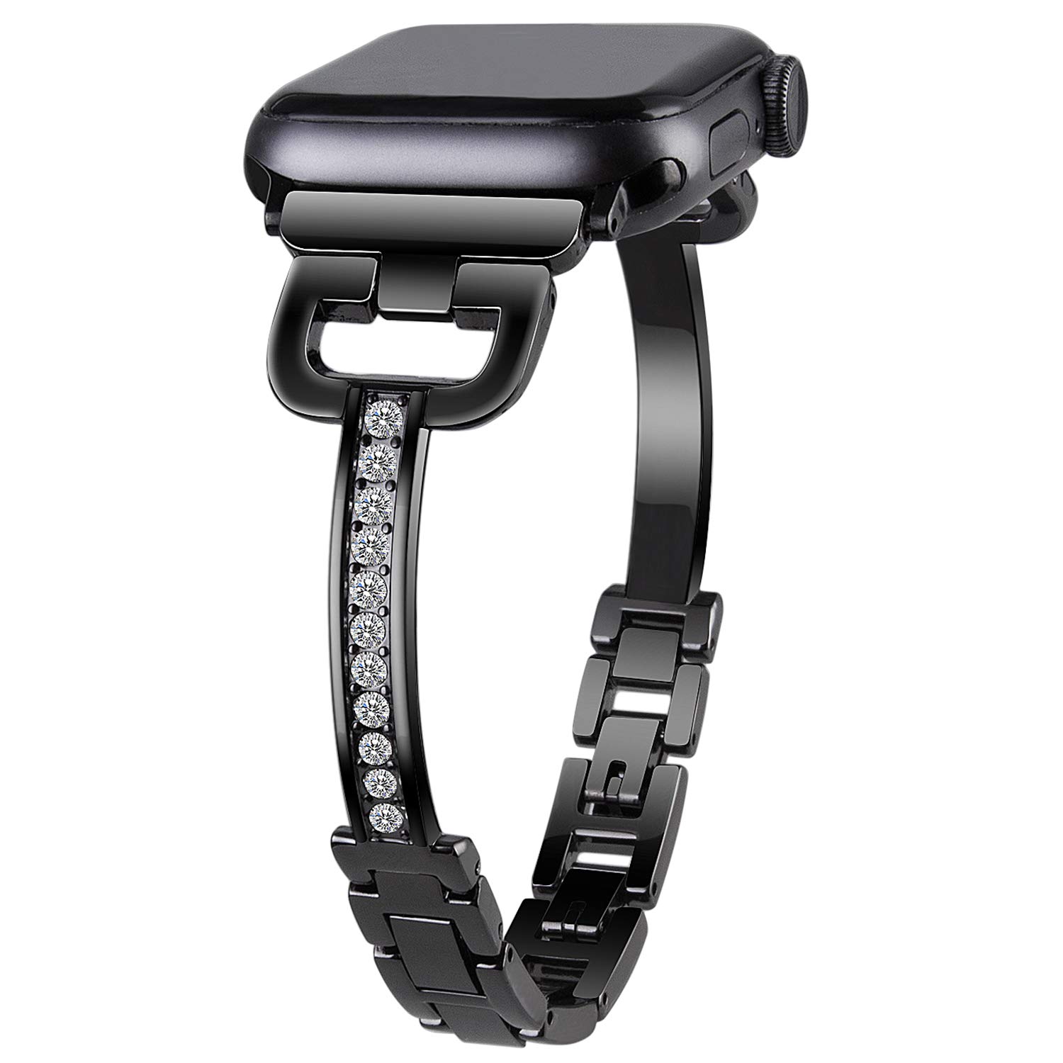 VIQIV Bling Bands Compatible with Apple Watch 40mm 44mm 38mm 42mm - Rhinestone Jewelry Bracelet Strap for Women - Perfect for Parties, Weddings & Special Occasions