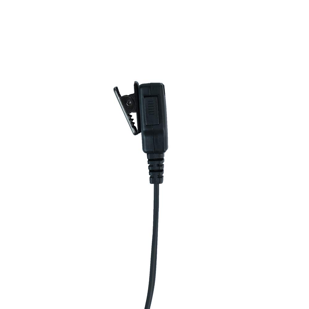 Klykon 2 Pin D-Shape Police Earpiece Headset with Microphone & PTT Button for Motorola CLS1110 CLS1410 CP200 Two-Way Radio Walkie Talkie - Ideal for Security, Law Enforcement & Event Communication